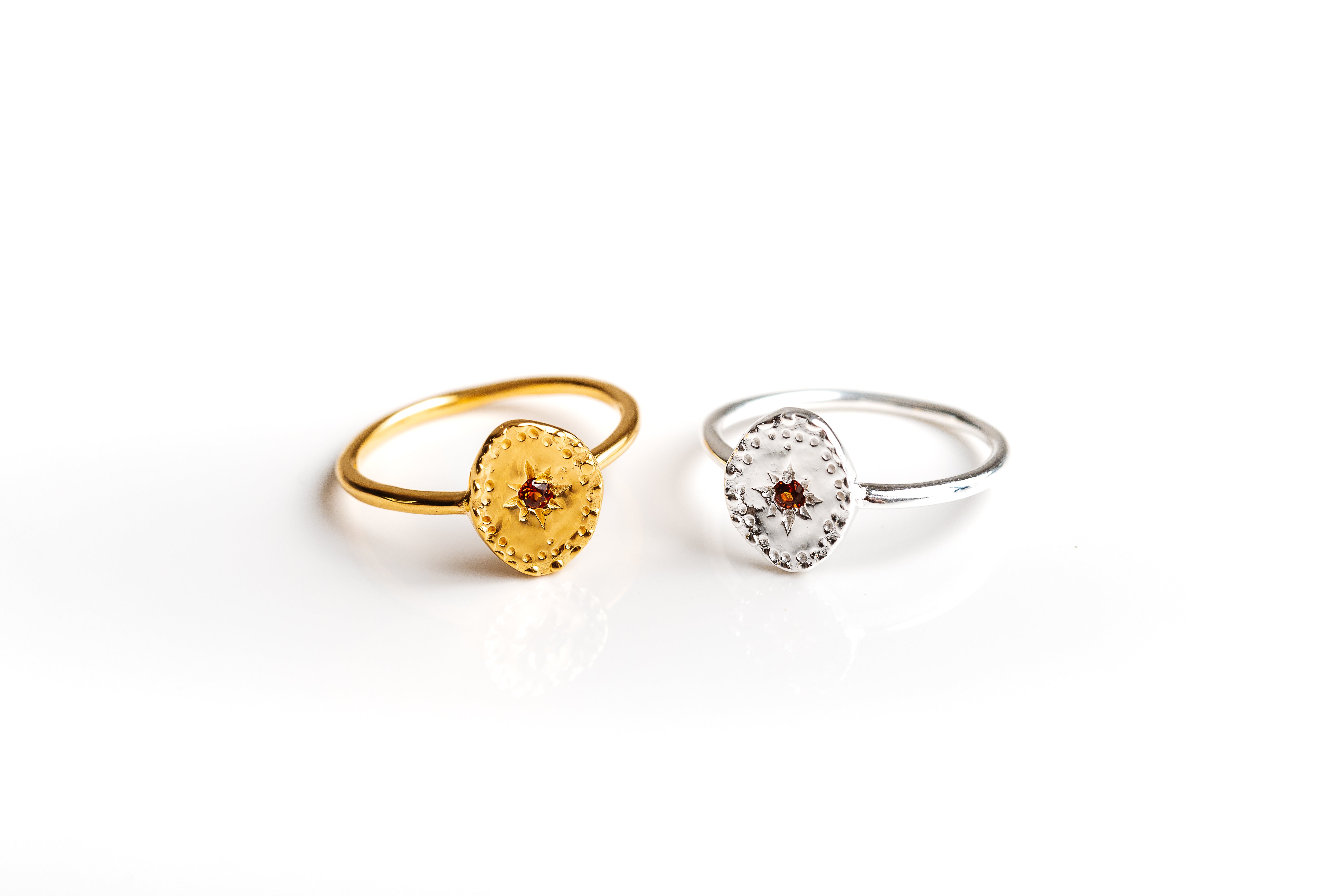 Gold Hammered Ring