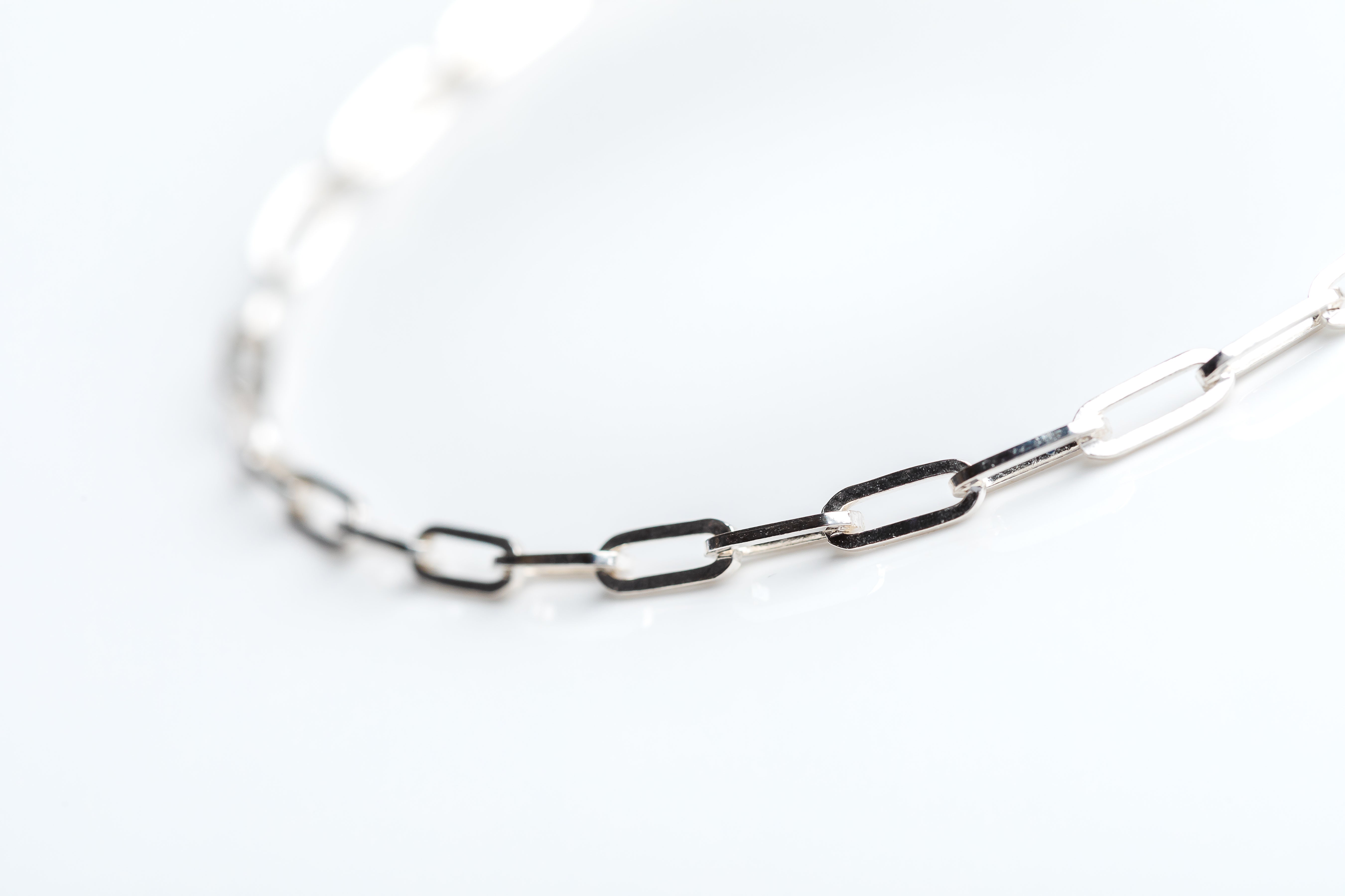 Silver Paperclip Chain Bracelet