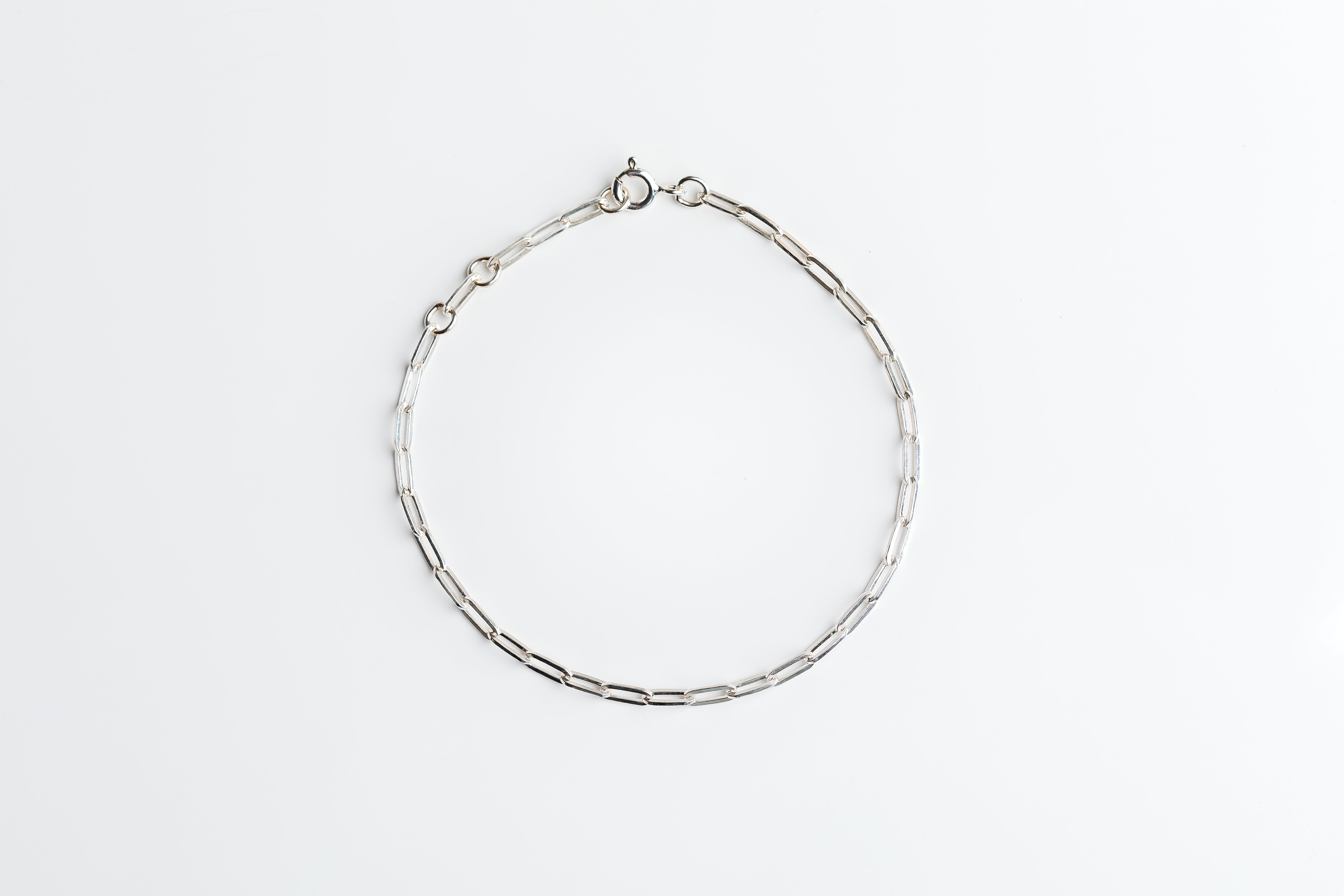 Silver Paperclip Chain Bracelet