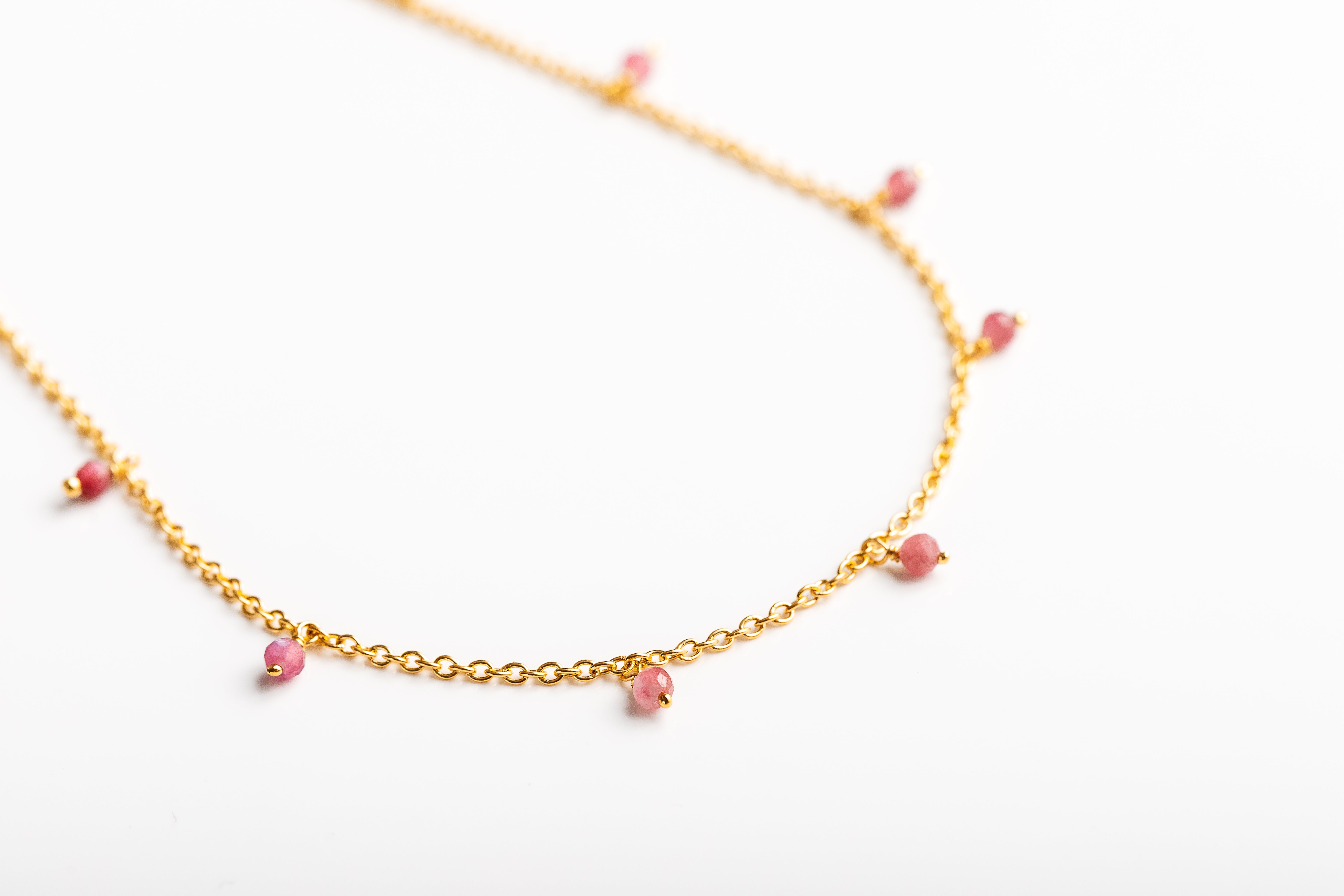 Gold Gemstone Beaded Necklace