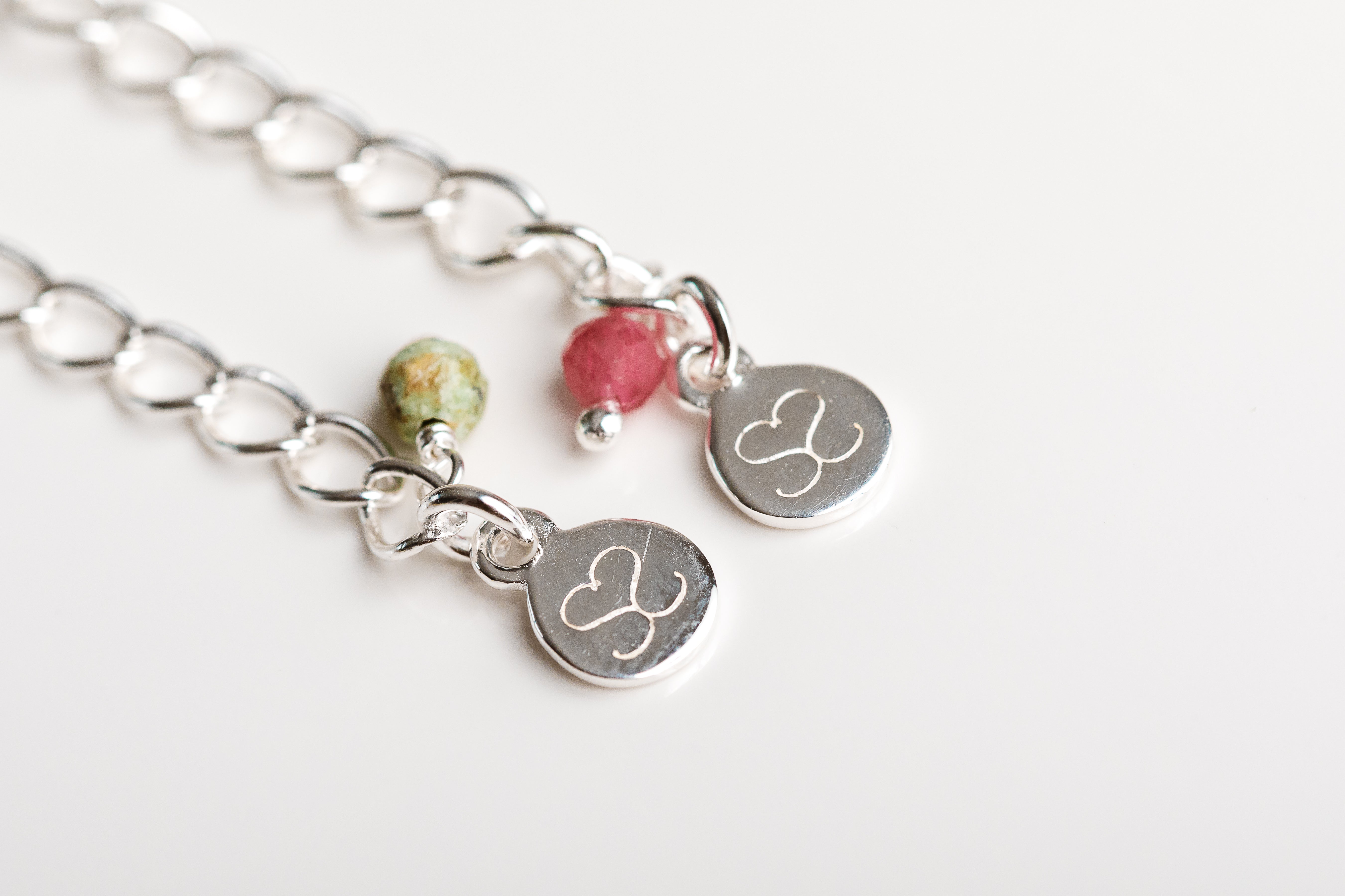 Silver Gemstone Beaded Necklace