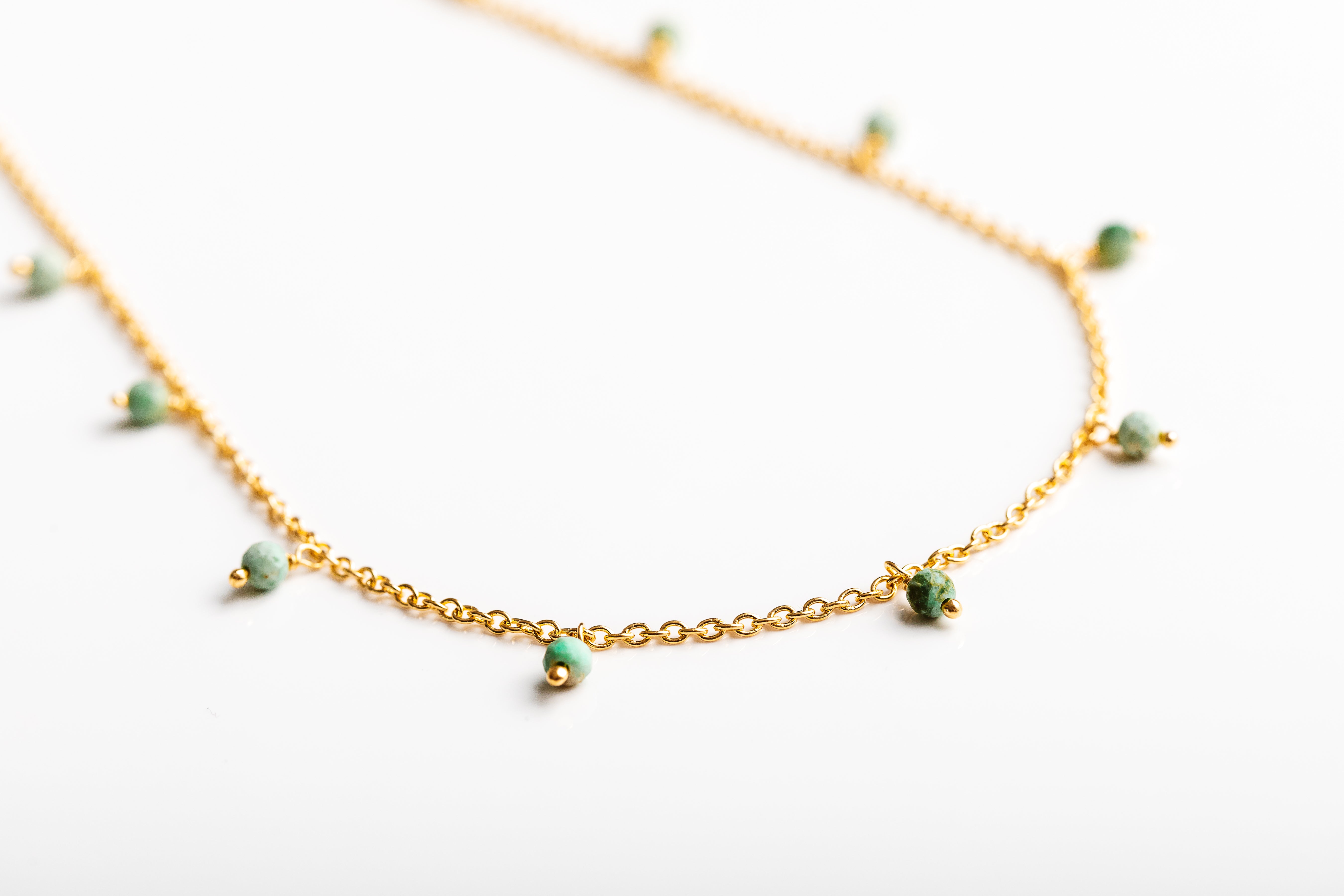 Gold Gemstone Beaded Necklace