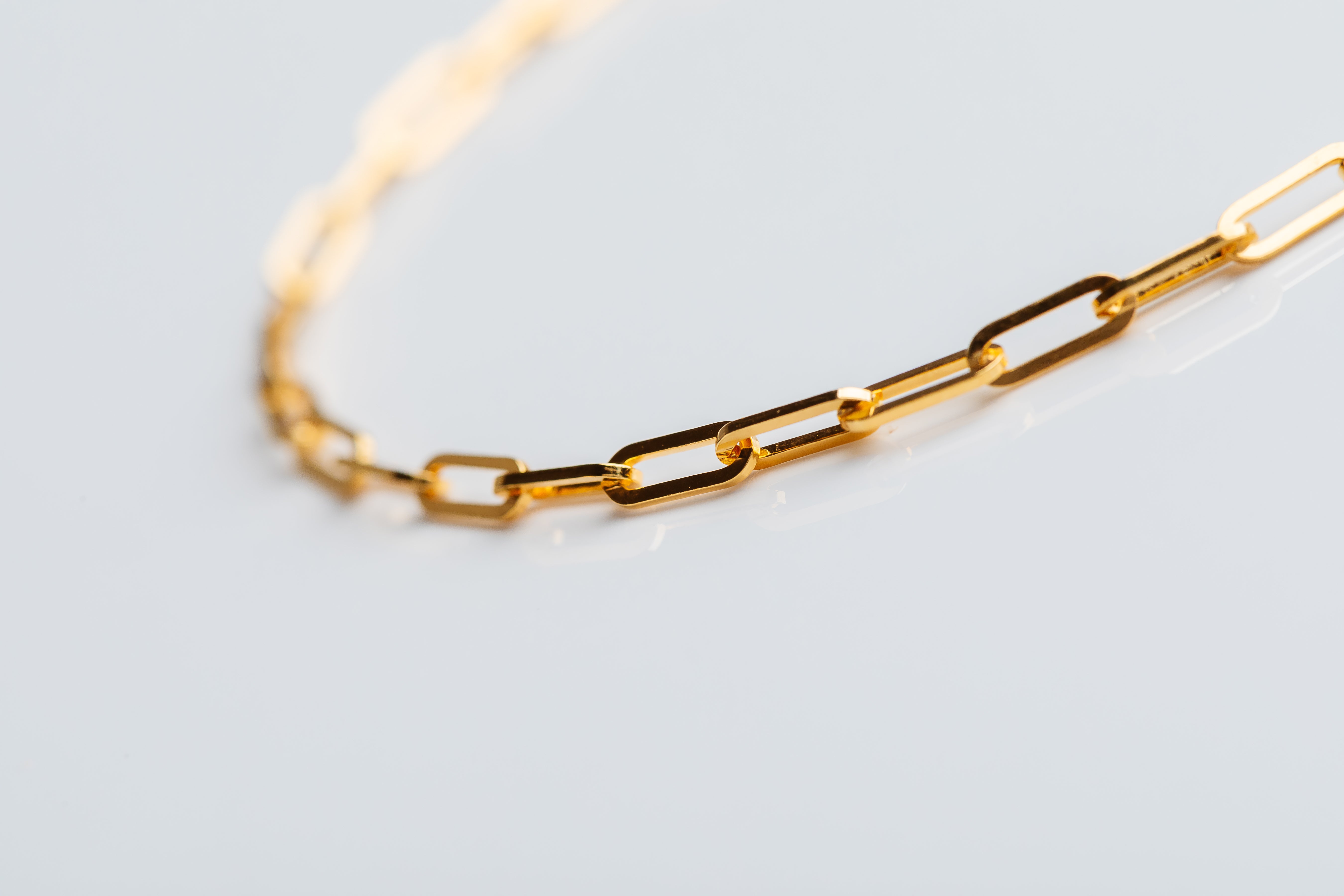 Gold Paperclip Chain Necklace