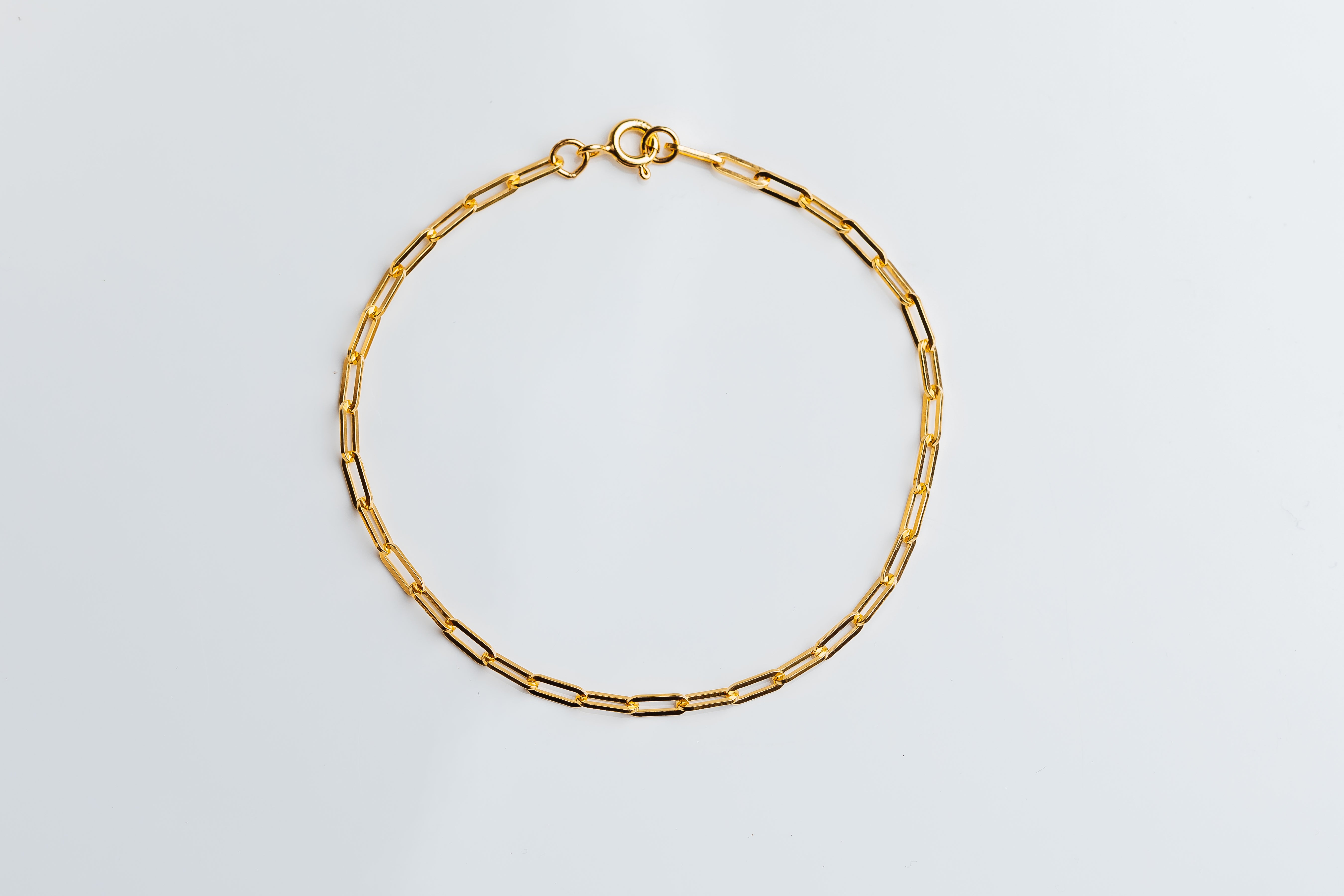 Gold Paperclip Chain Bracelet