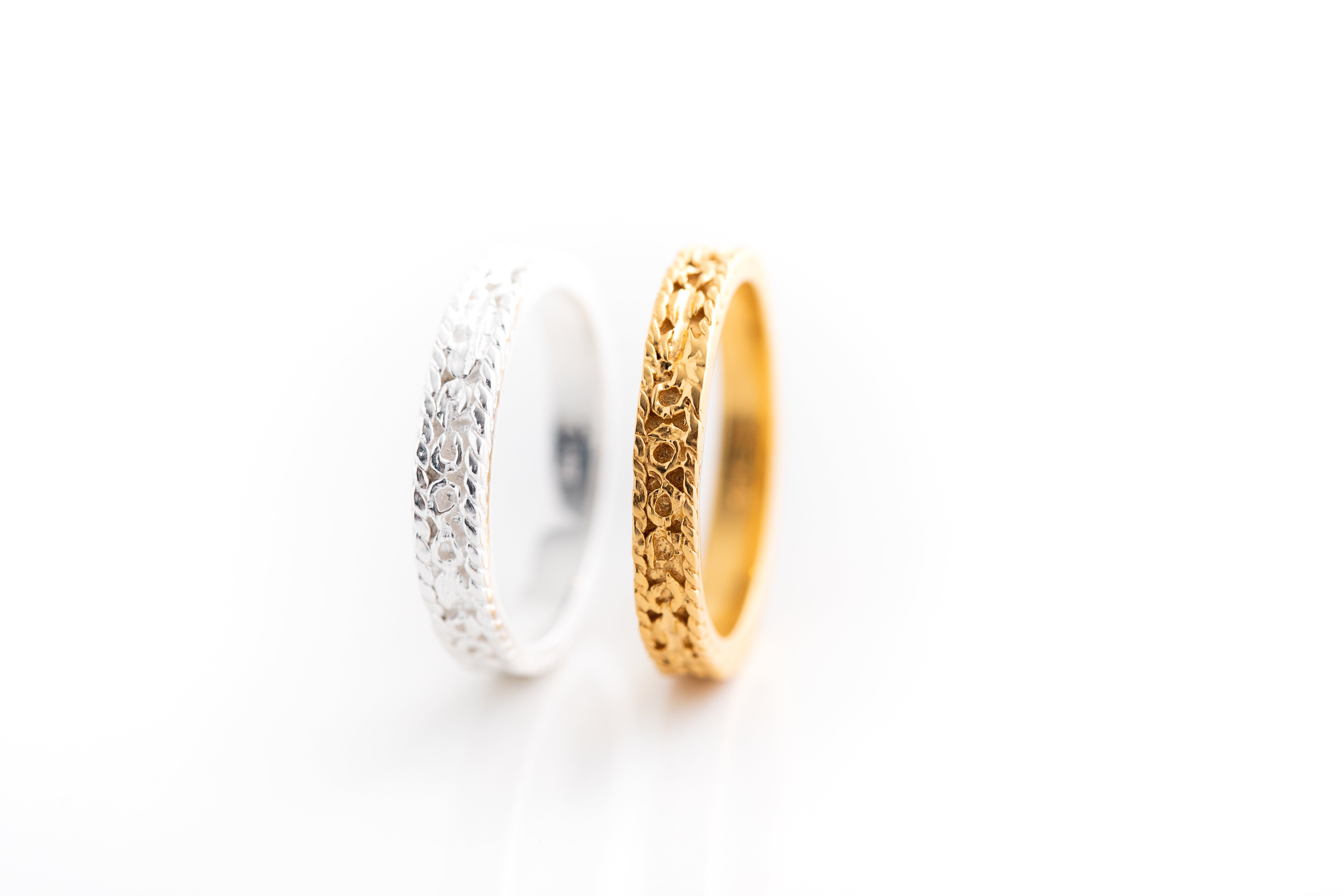 Gold Intricate Narrow Band Ring