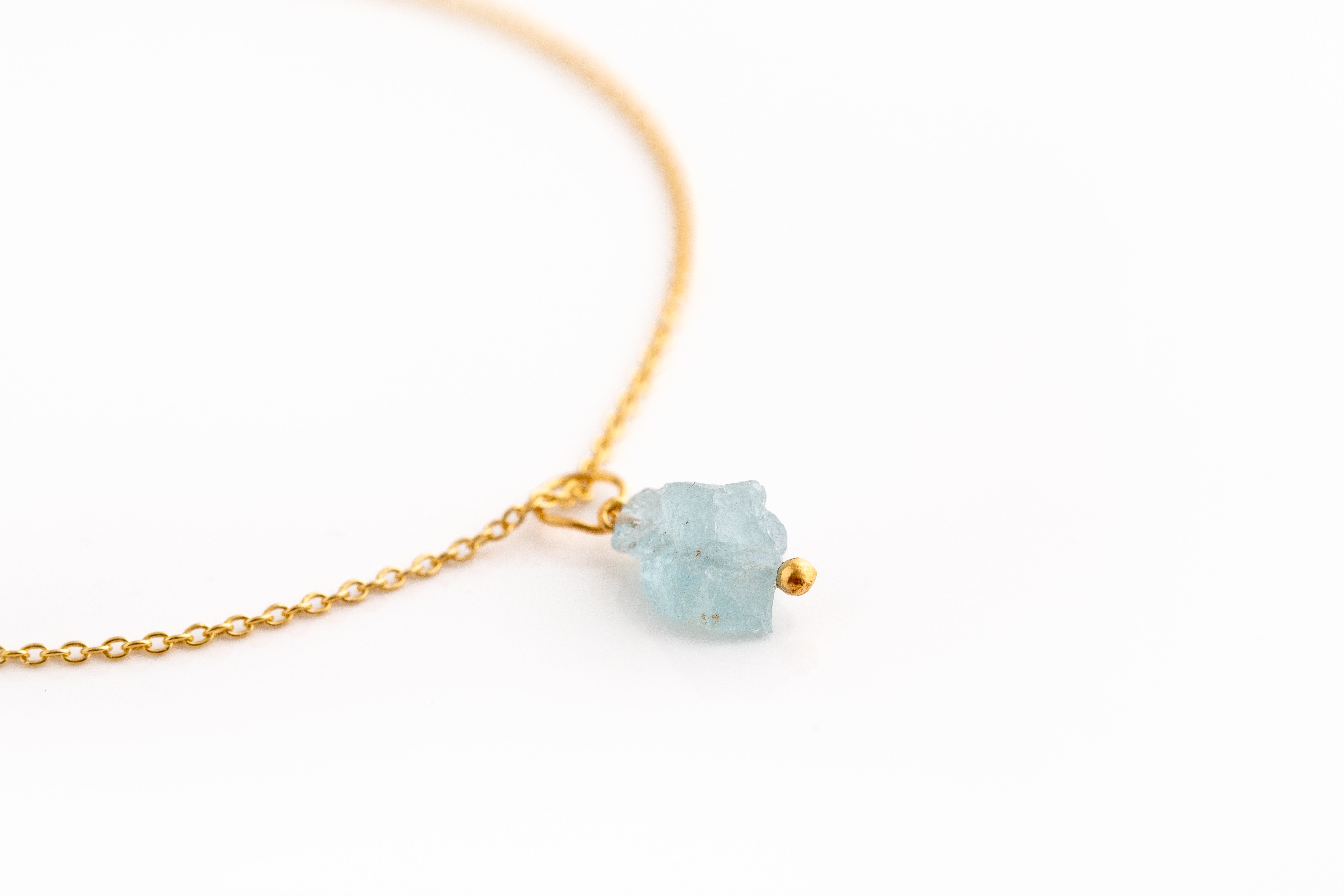 Gold Natural Crystal Necklace