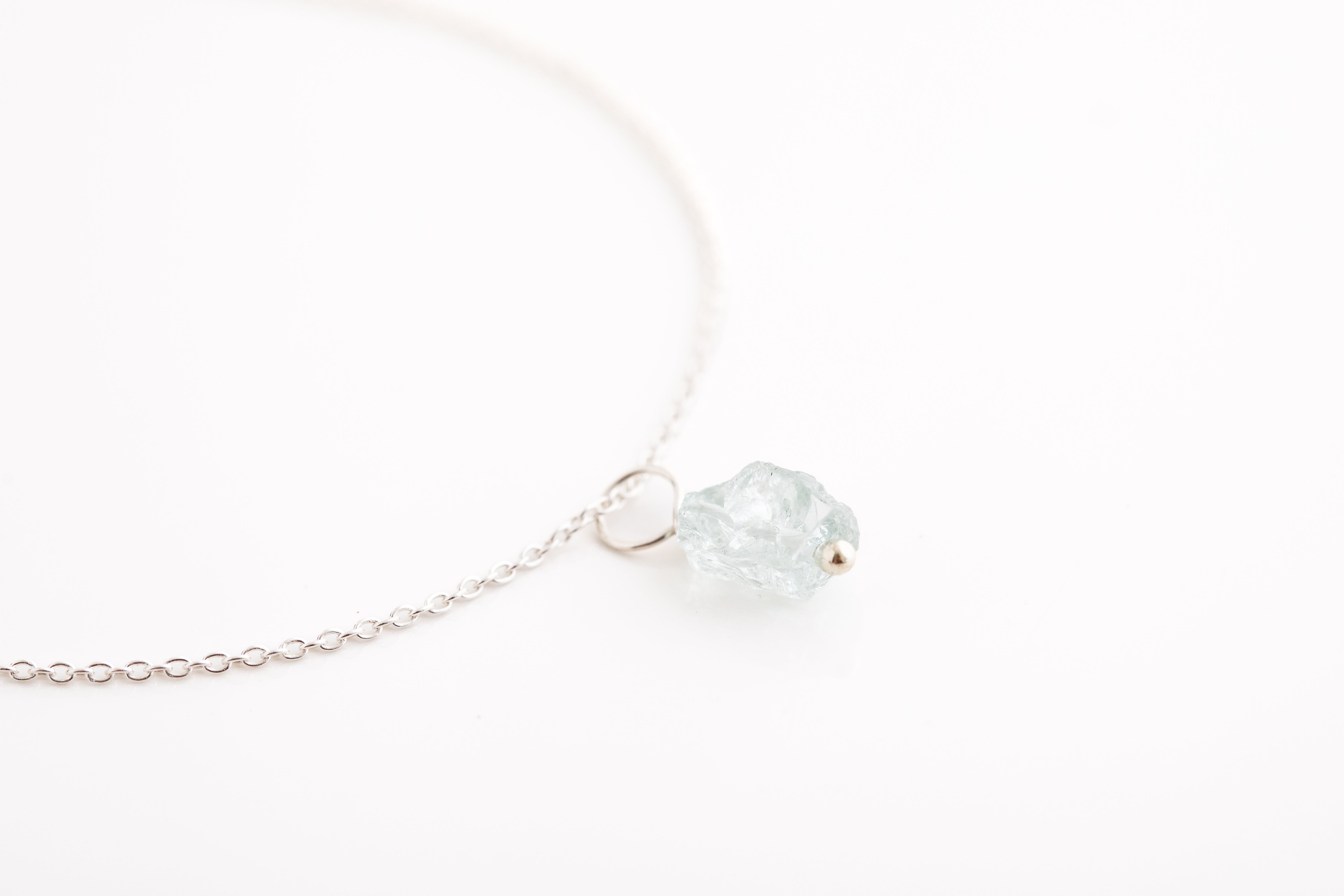 Silver Natural Crystal Necklace