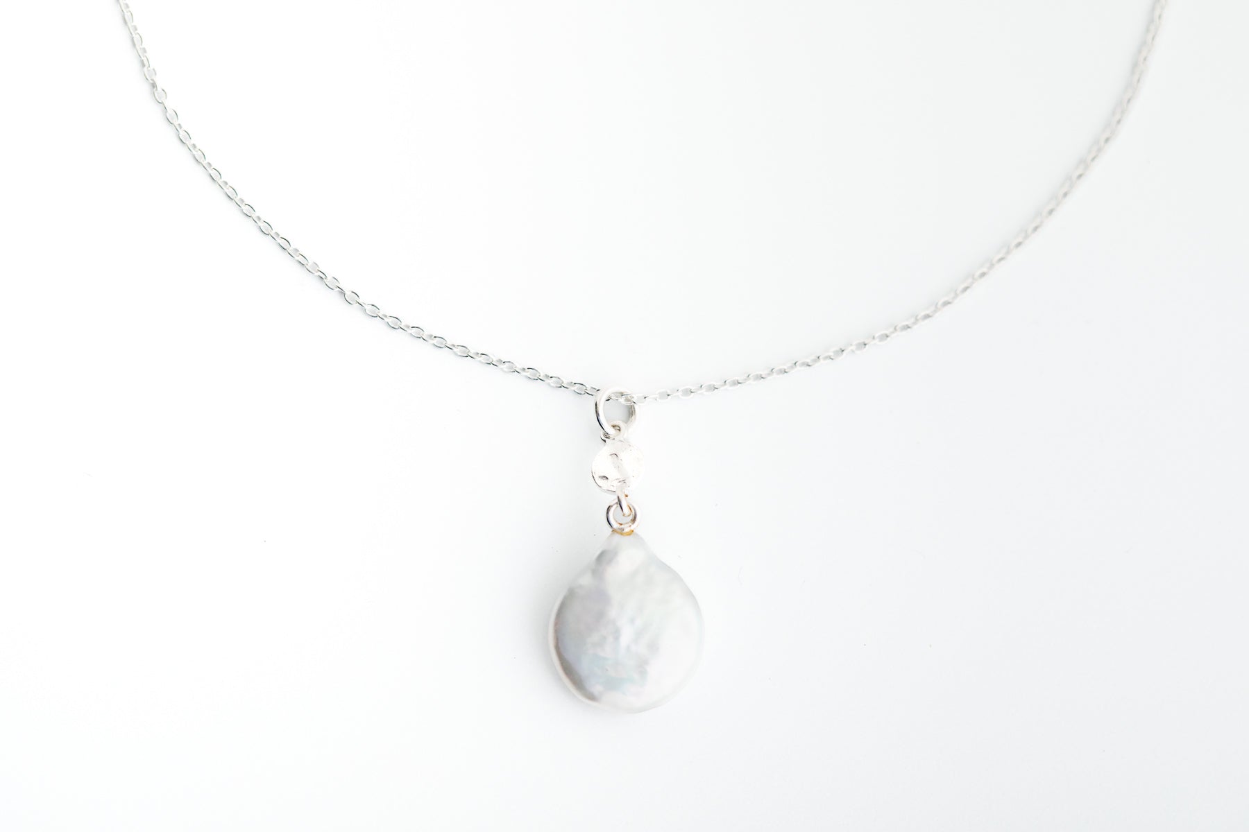 Silver Keshi Pearl Necklace