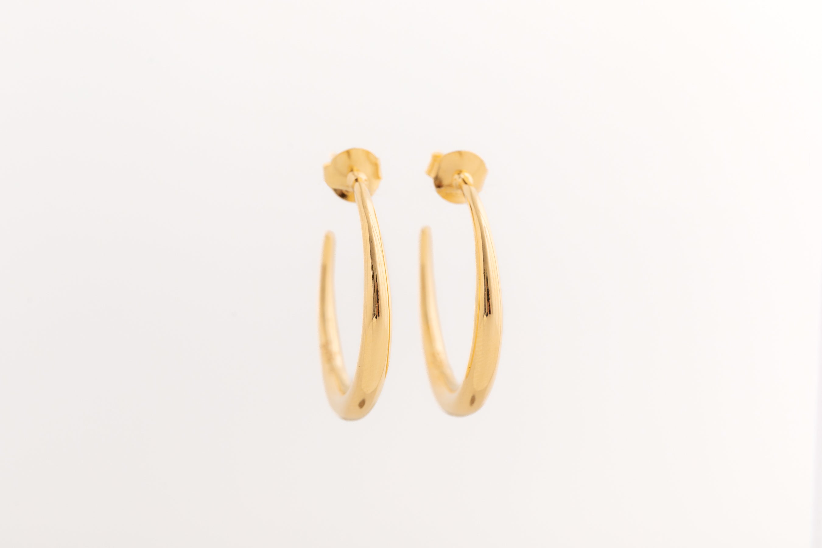 Gold Graduated Hoop Earrings