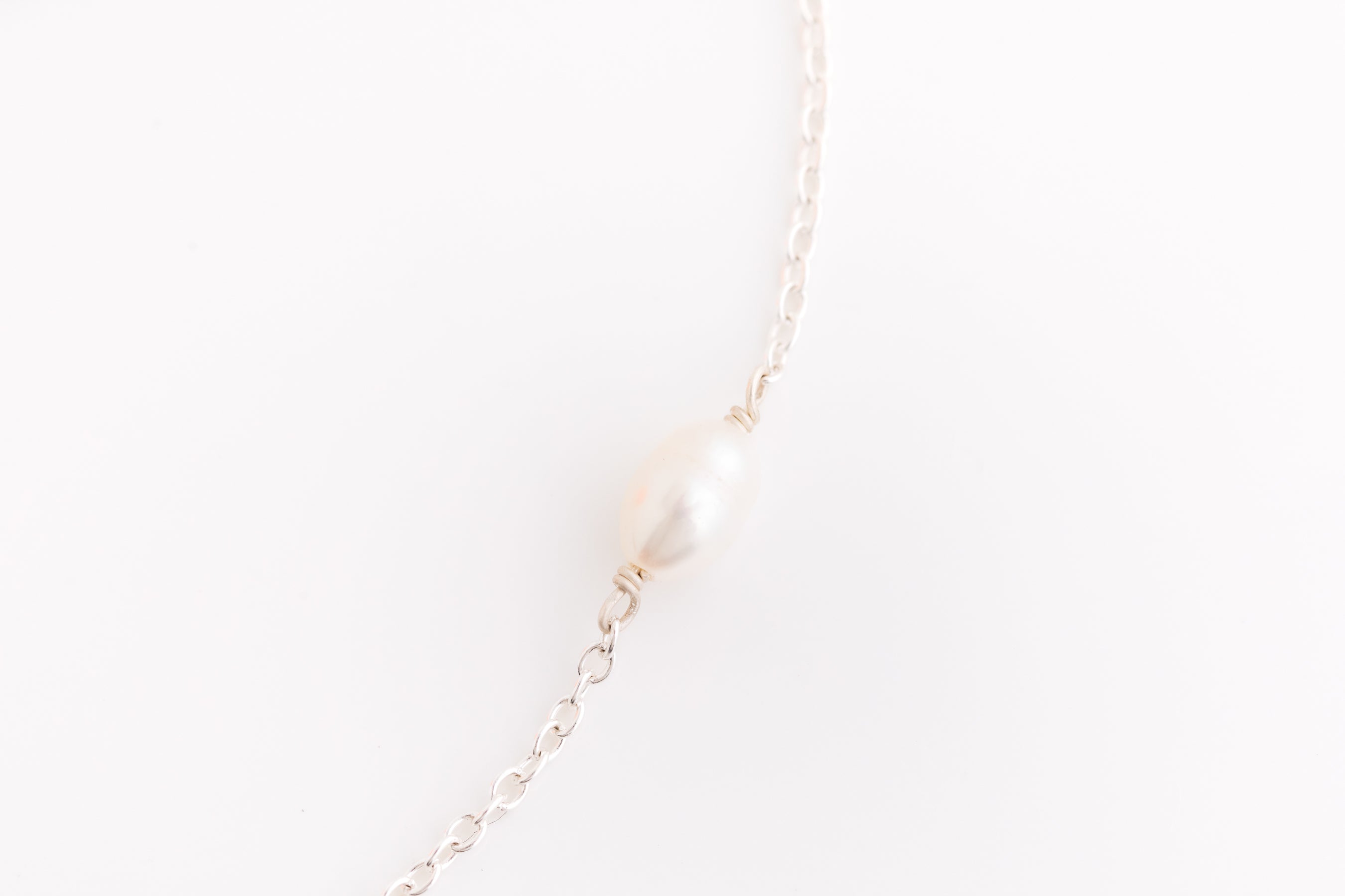 Tiny Silver Pearl Bracelet