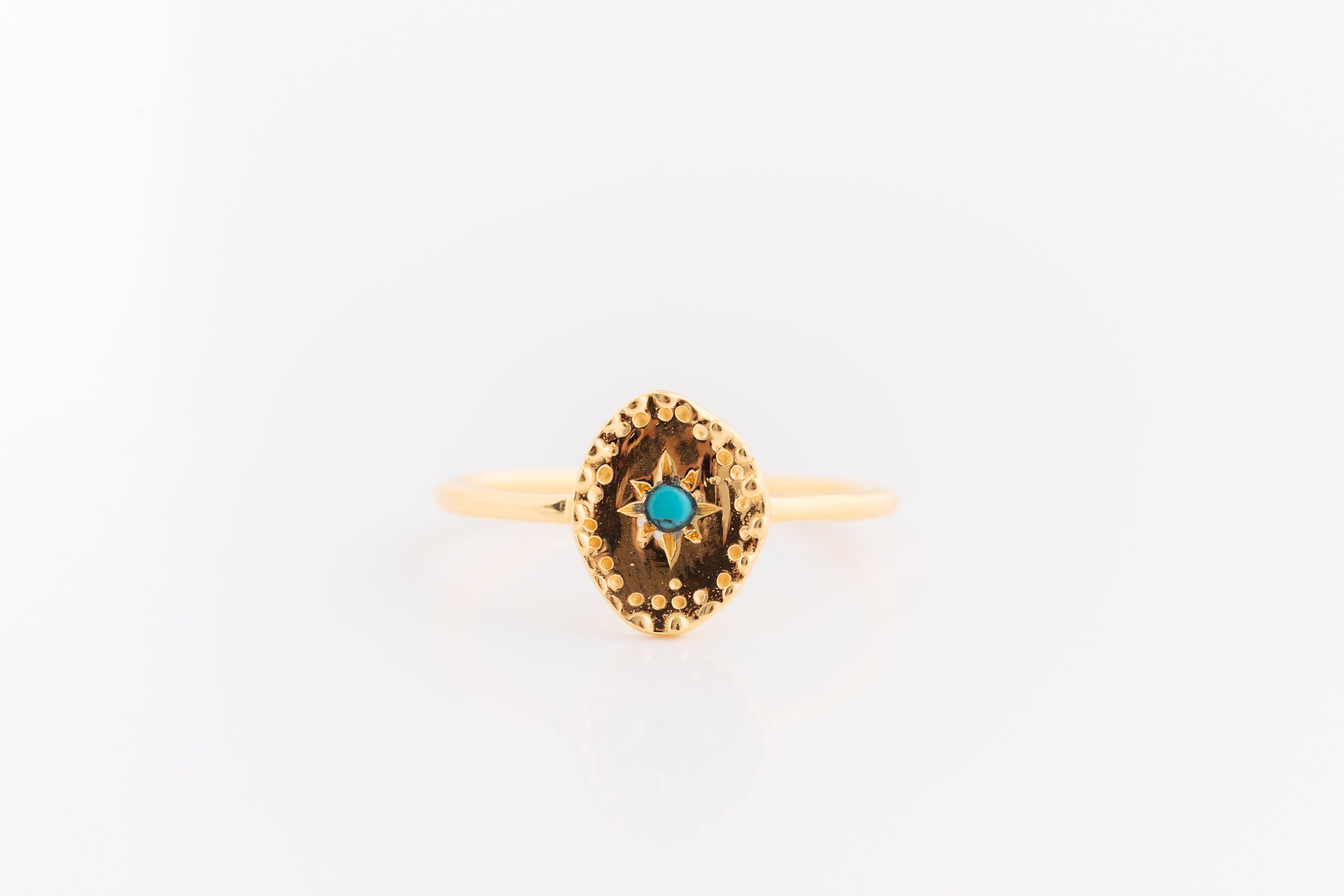 Gold Hammered Ring