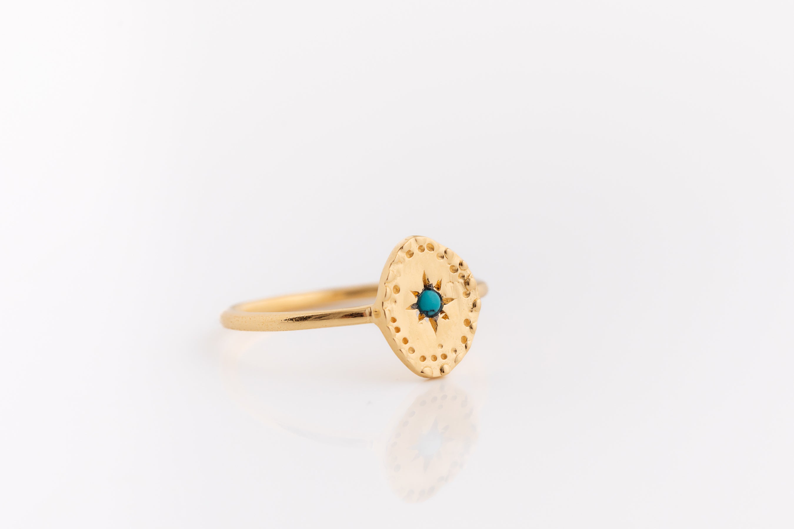 Gold Hammered Ring