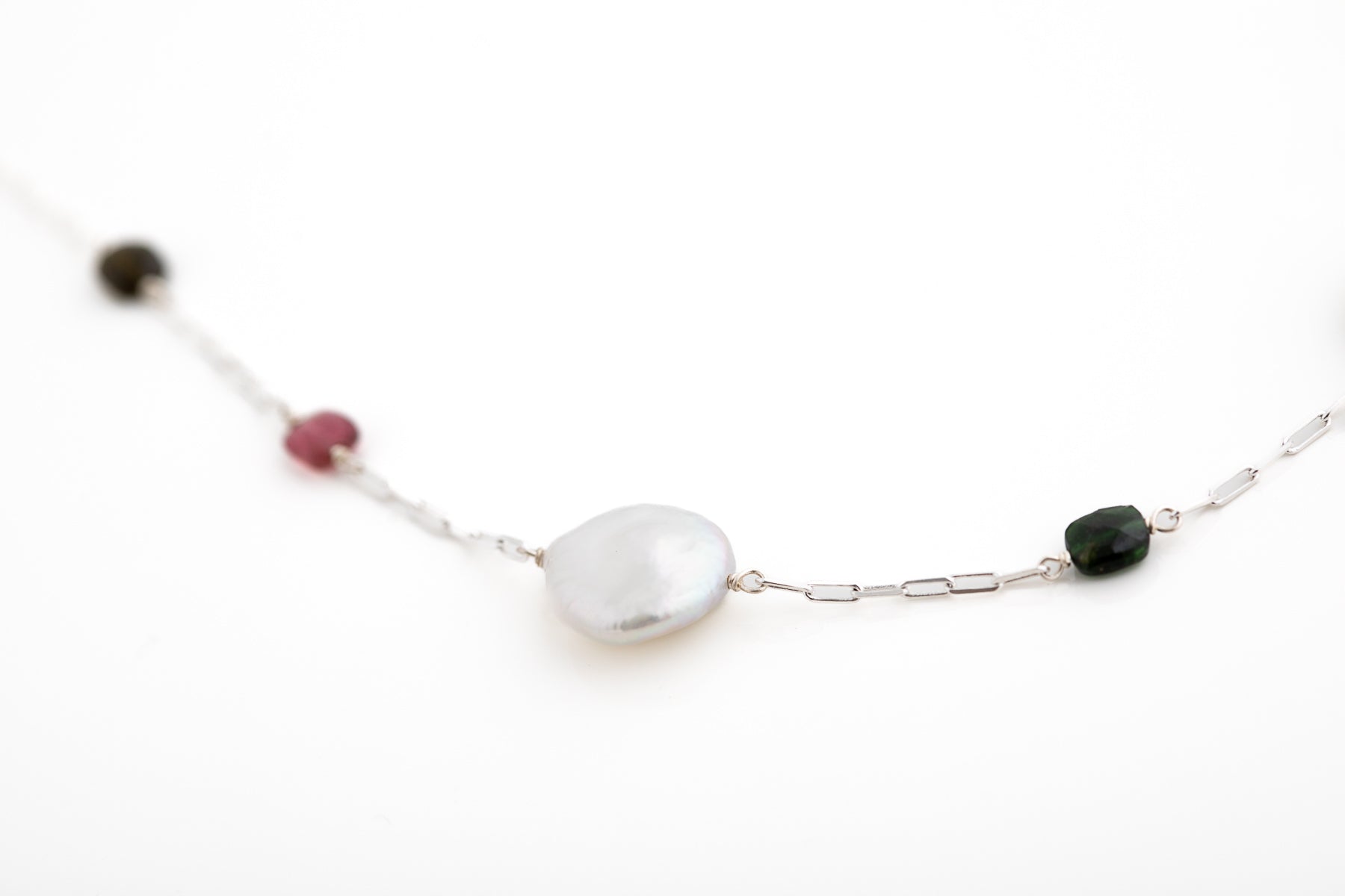 Pearl and Tourmaline Necklace