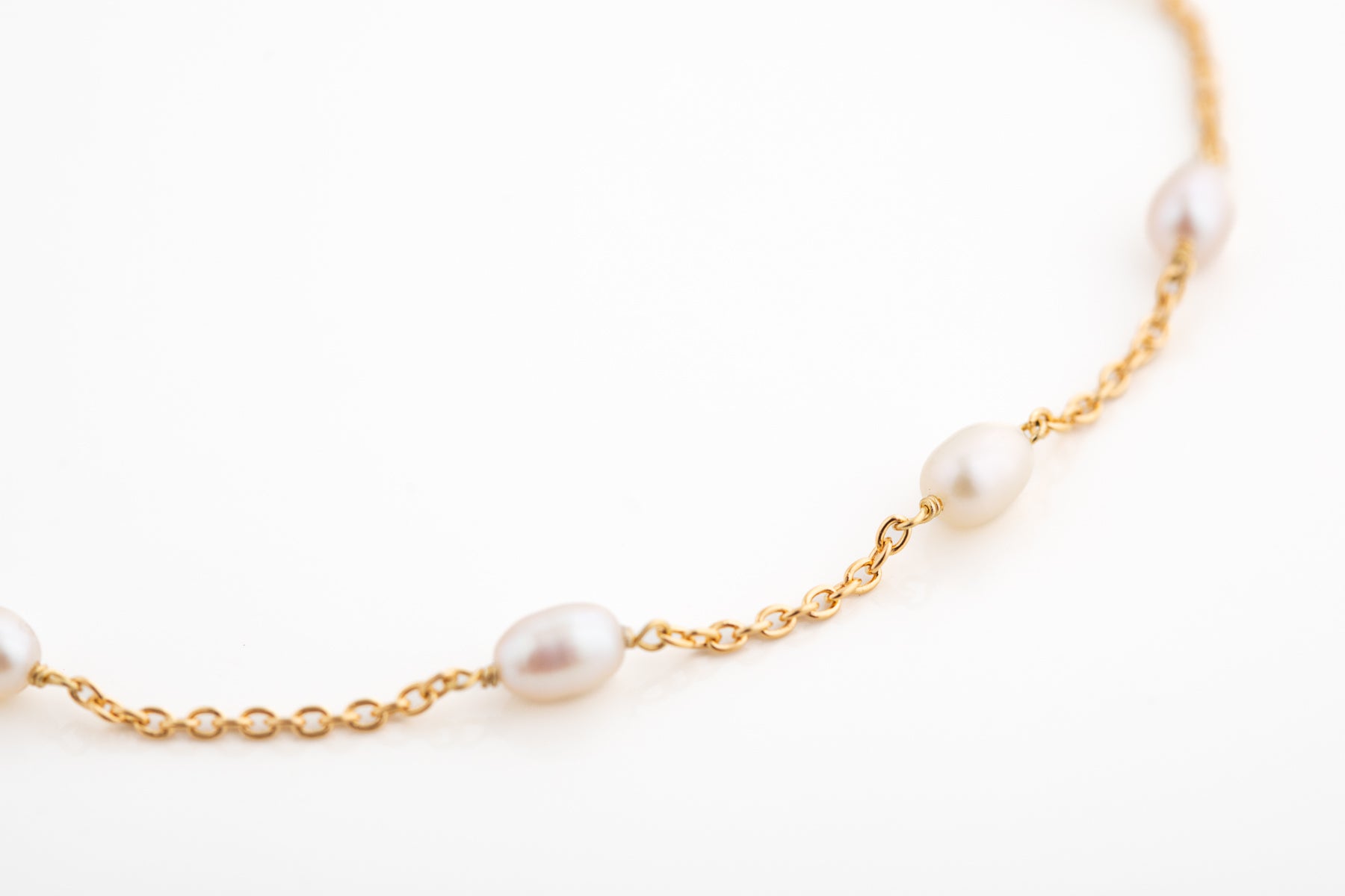Gold Multi Pearl Necklace