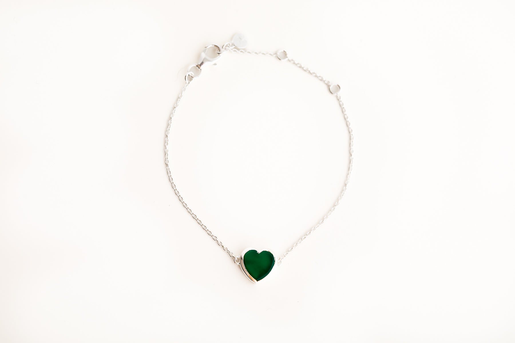 Green Onyx Heart Bracelet