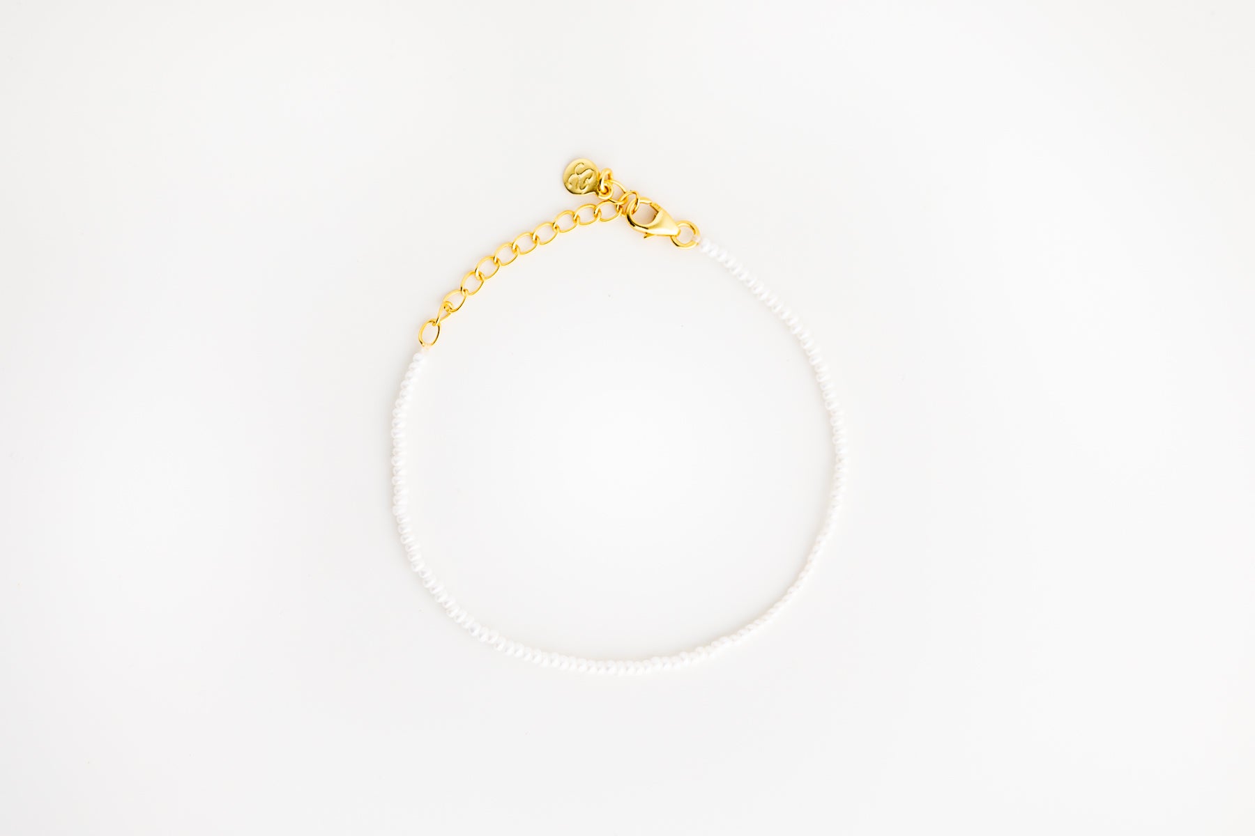 Tiny Gold Beaded Pearl Bracelet