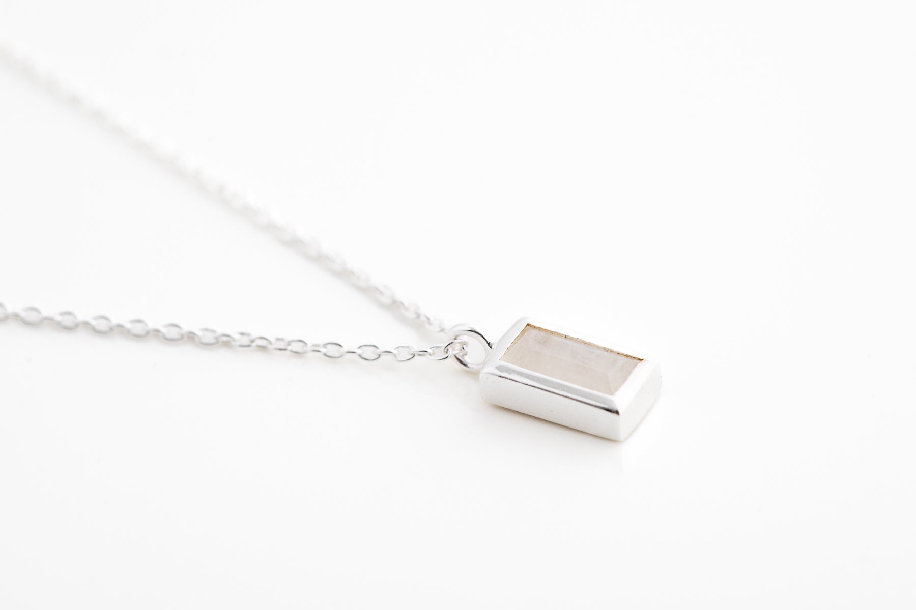 Moonstone and Silver Necklace