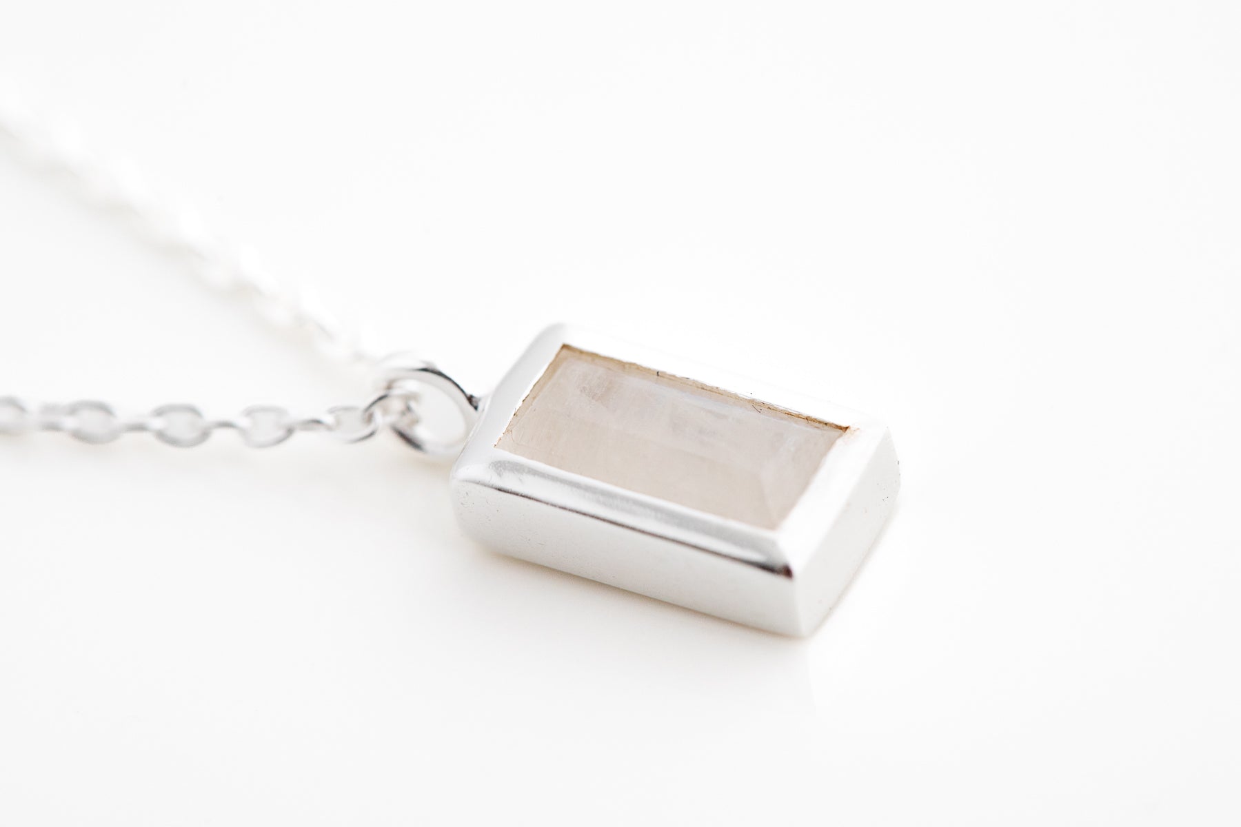 Moonstone and Silver Necklace