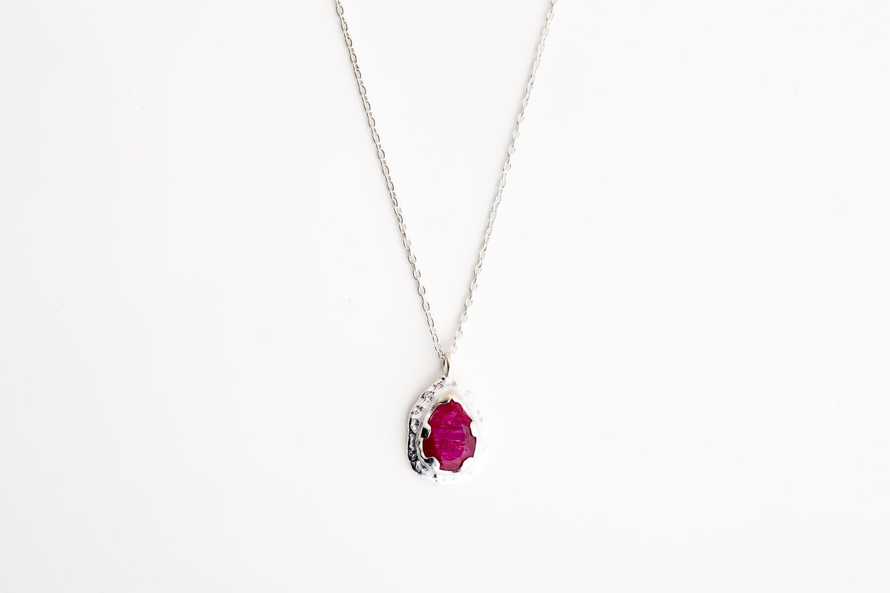 Ruby Teardrop Necklace