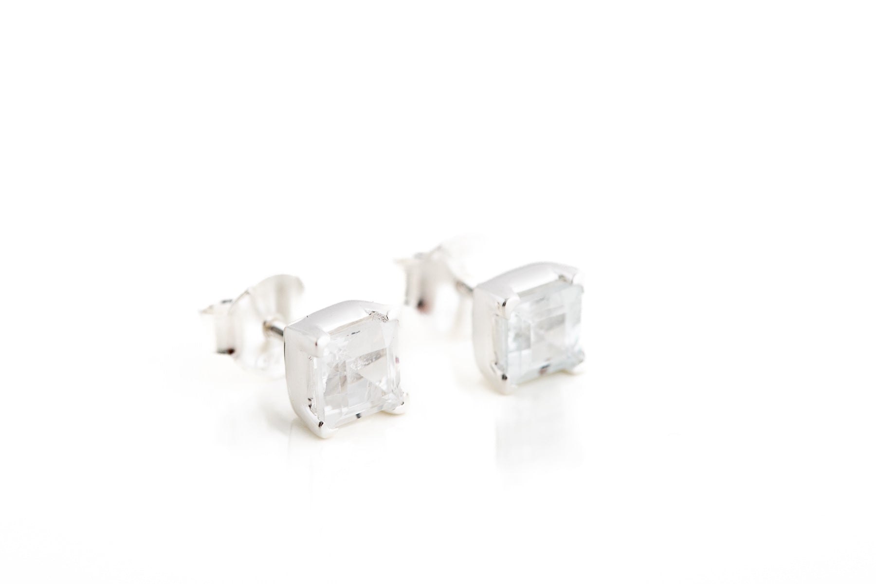 Square Topaz Earrings