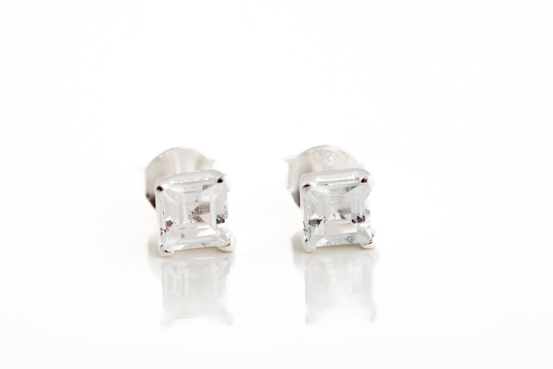 Square Topaz Earrings