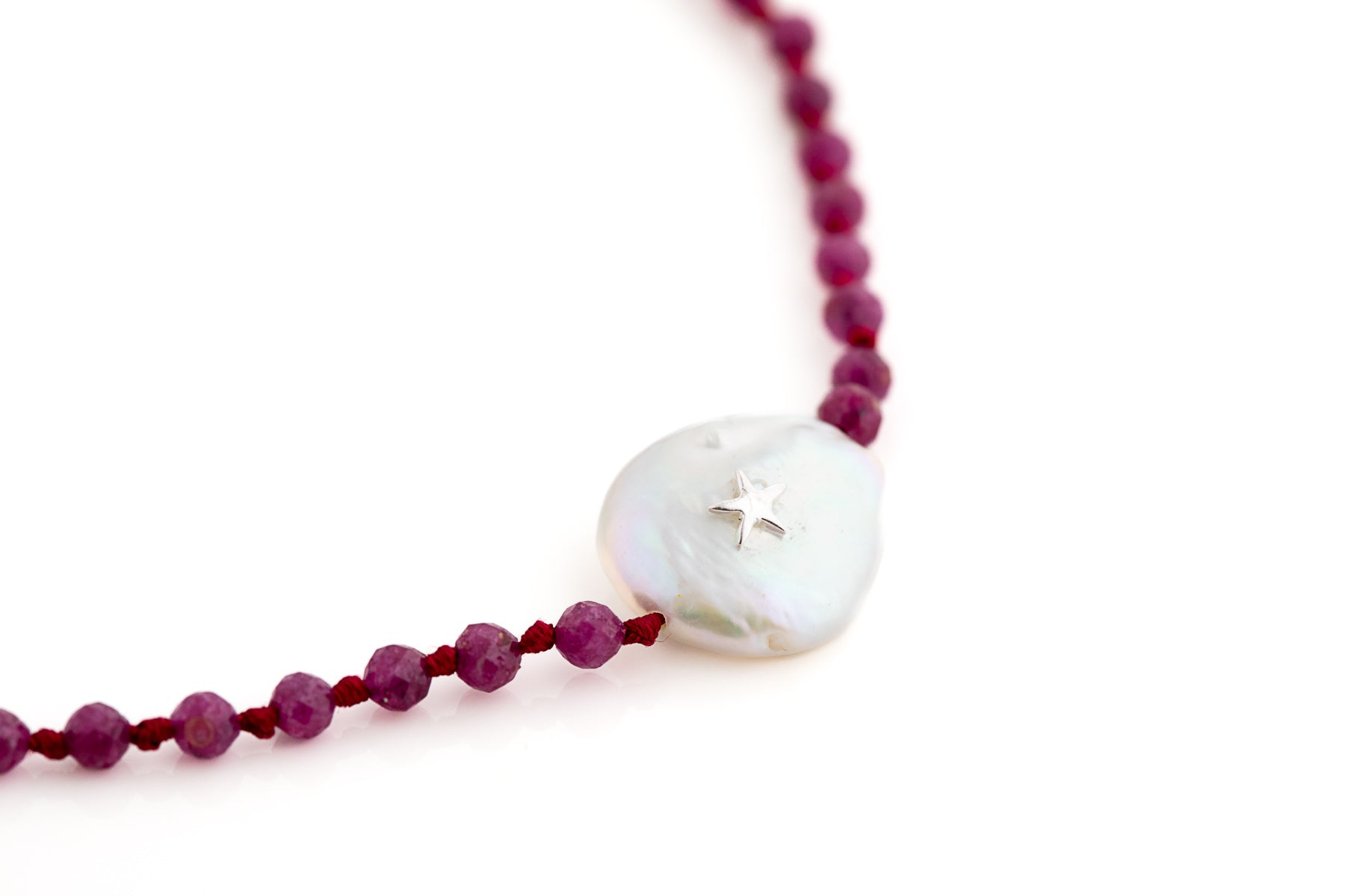 Ruby and Pearl Necklace