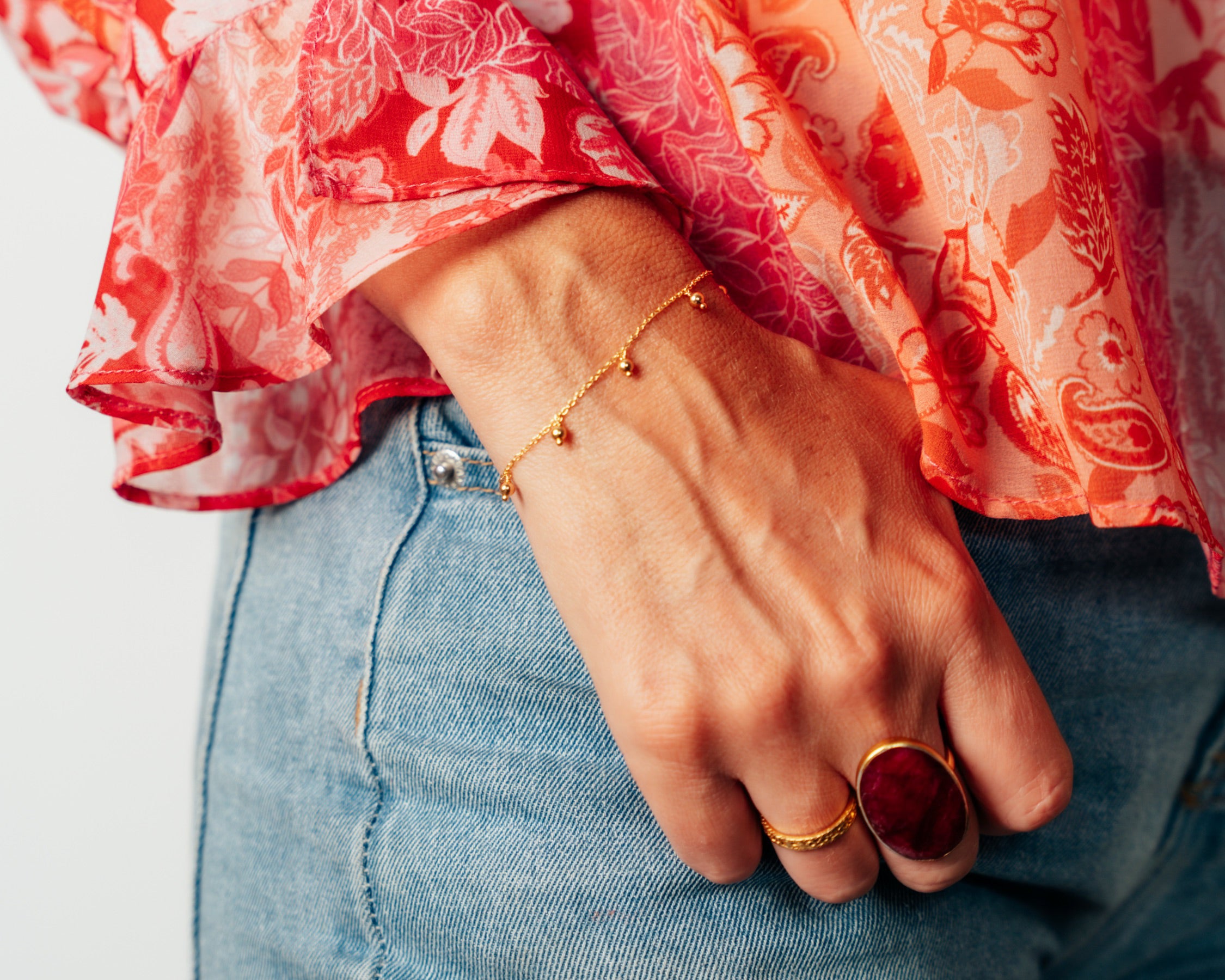 Gold Beaded Bracelet