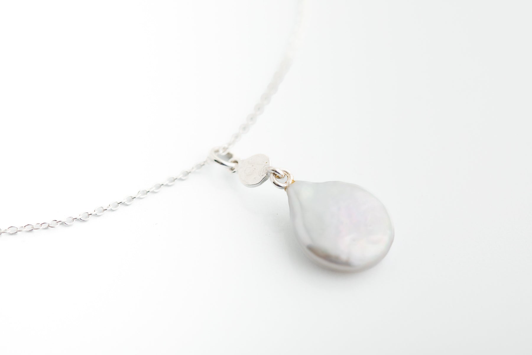 Silver Keshi Pearl Necklace