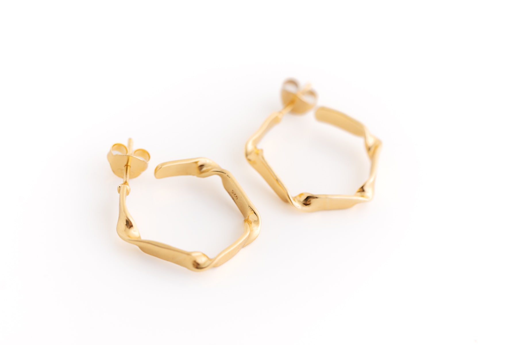 Twisted Gold Hoops