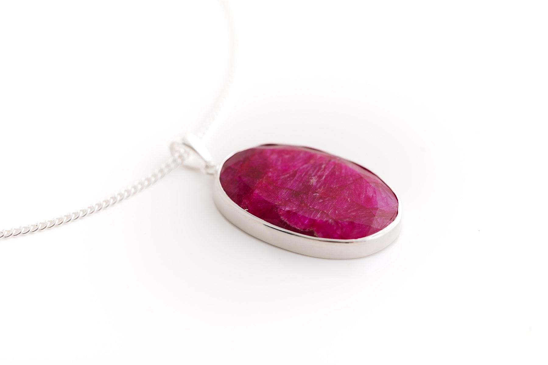 Large Gemstone Pendant Necklace