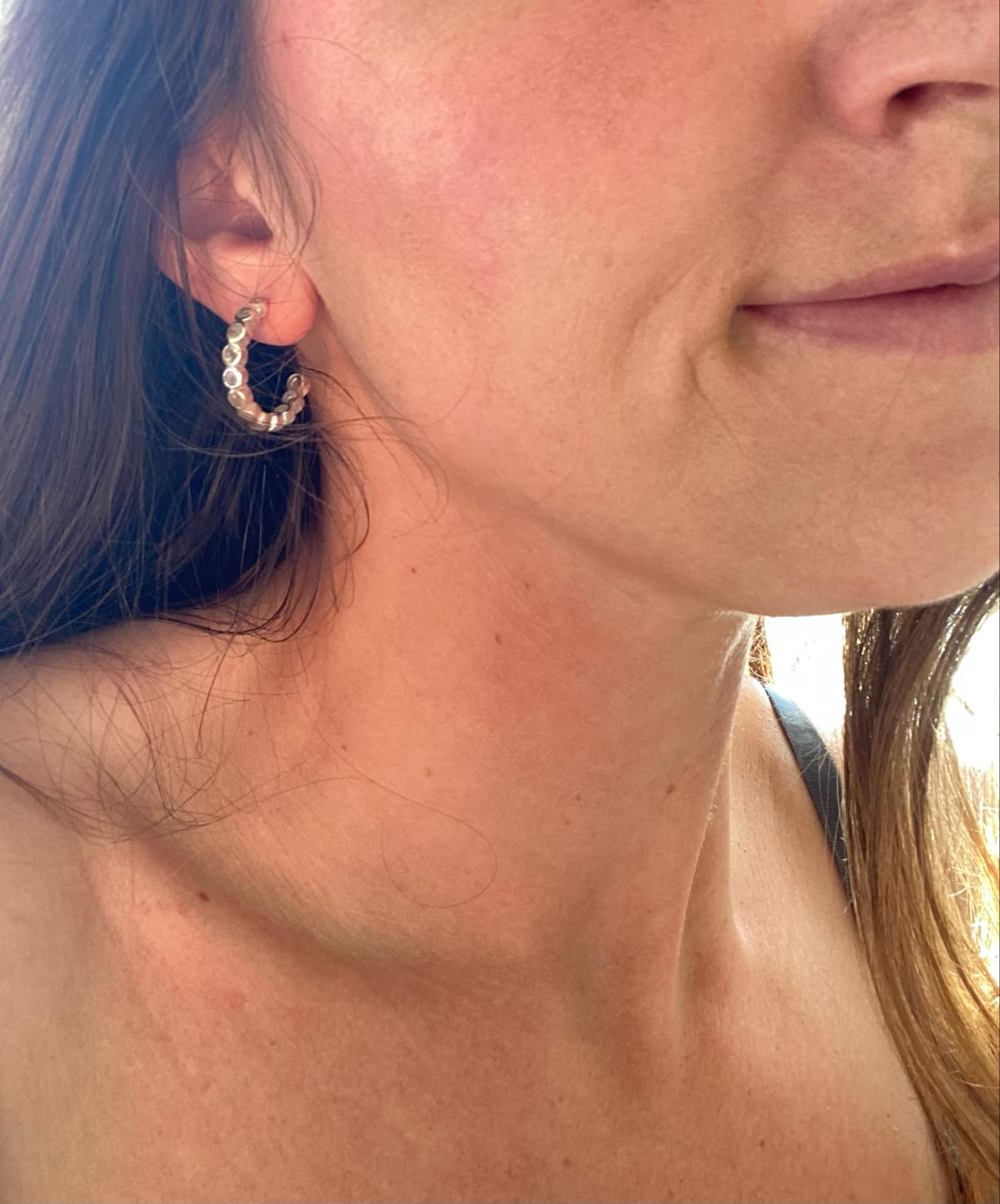 Moonstone Hoop Earrings