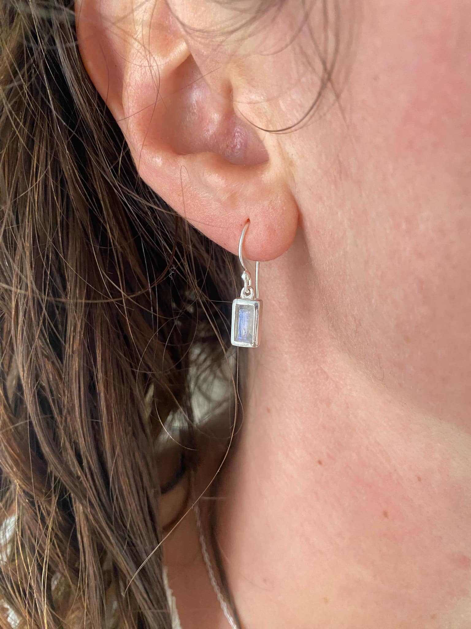 Moonstone and Silver Earrings
