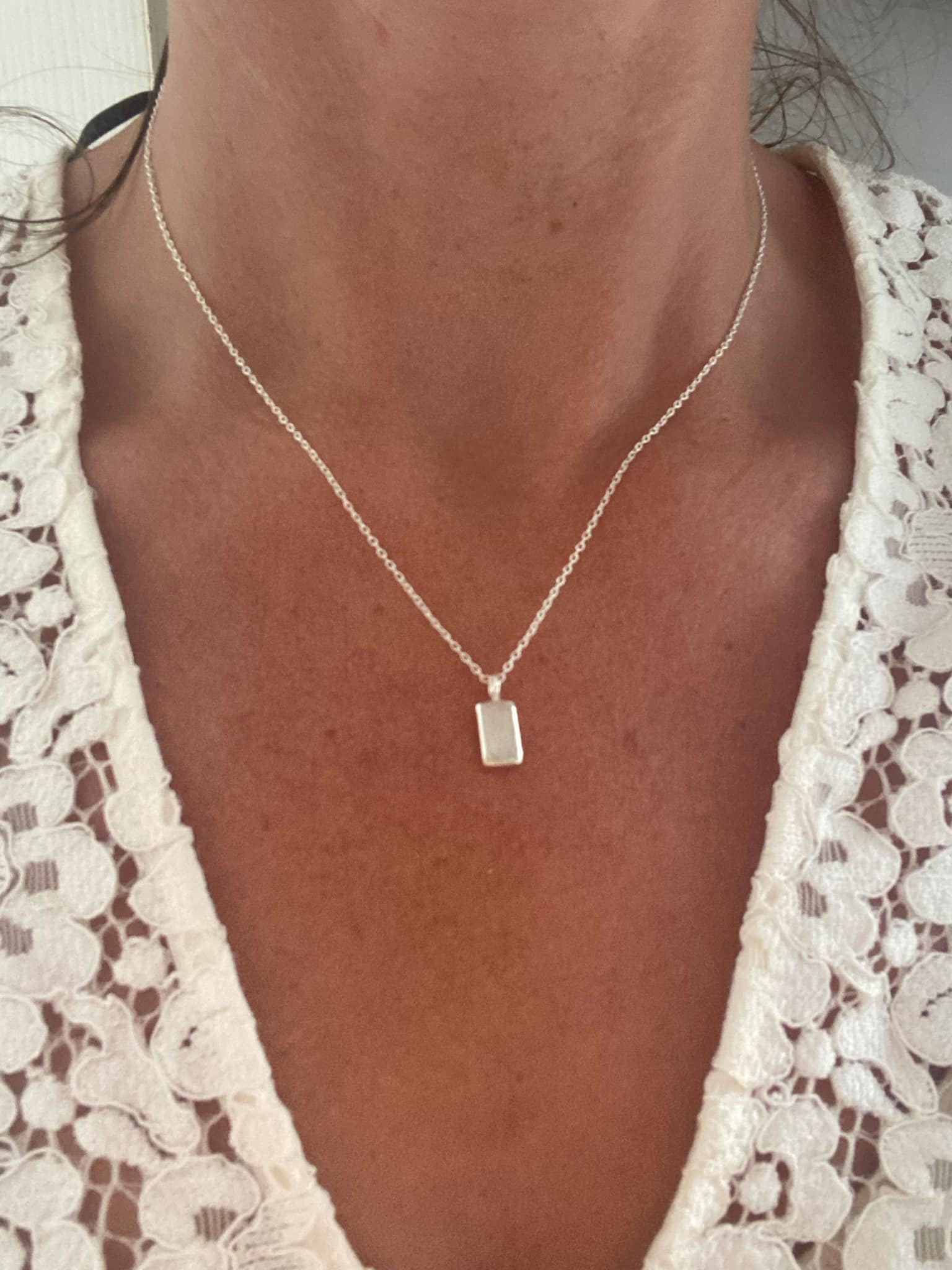 Moonstone and Silver Necklace