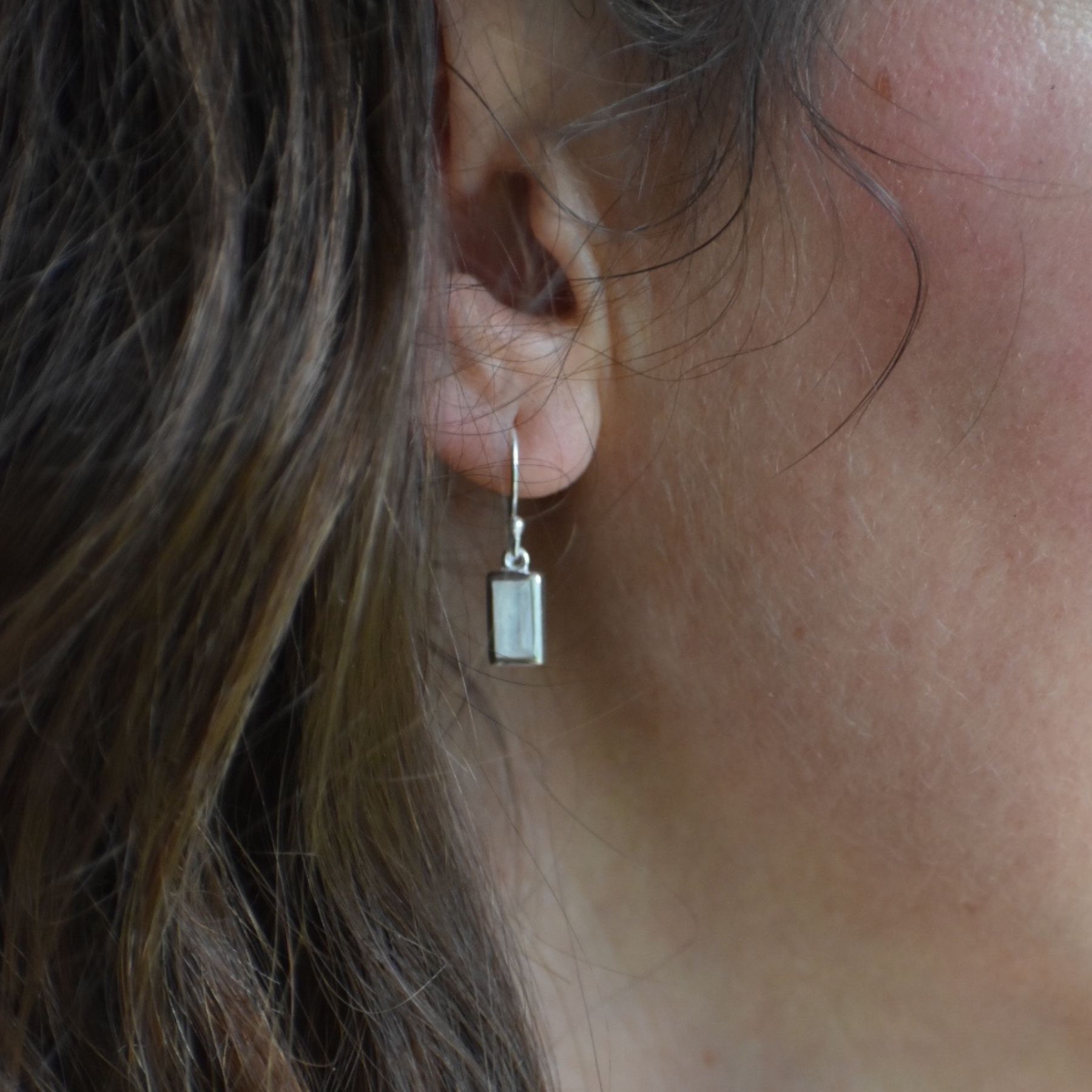 Moonstone and Silver Earrings