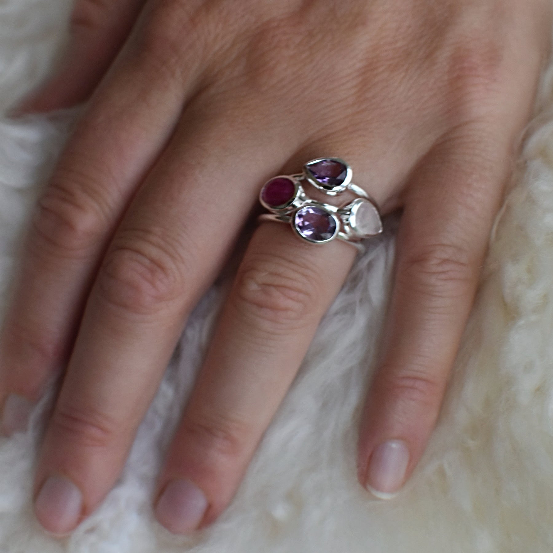 Cluster Gemstone Ring