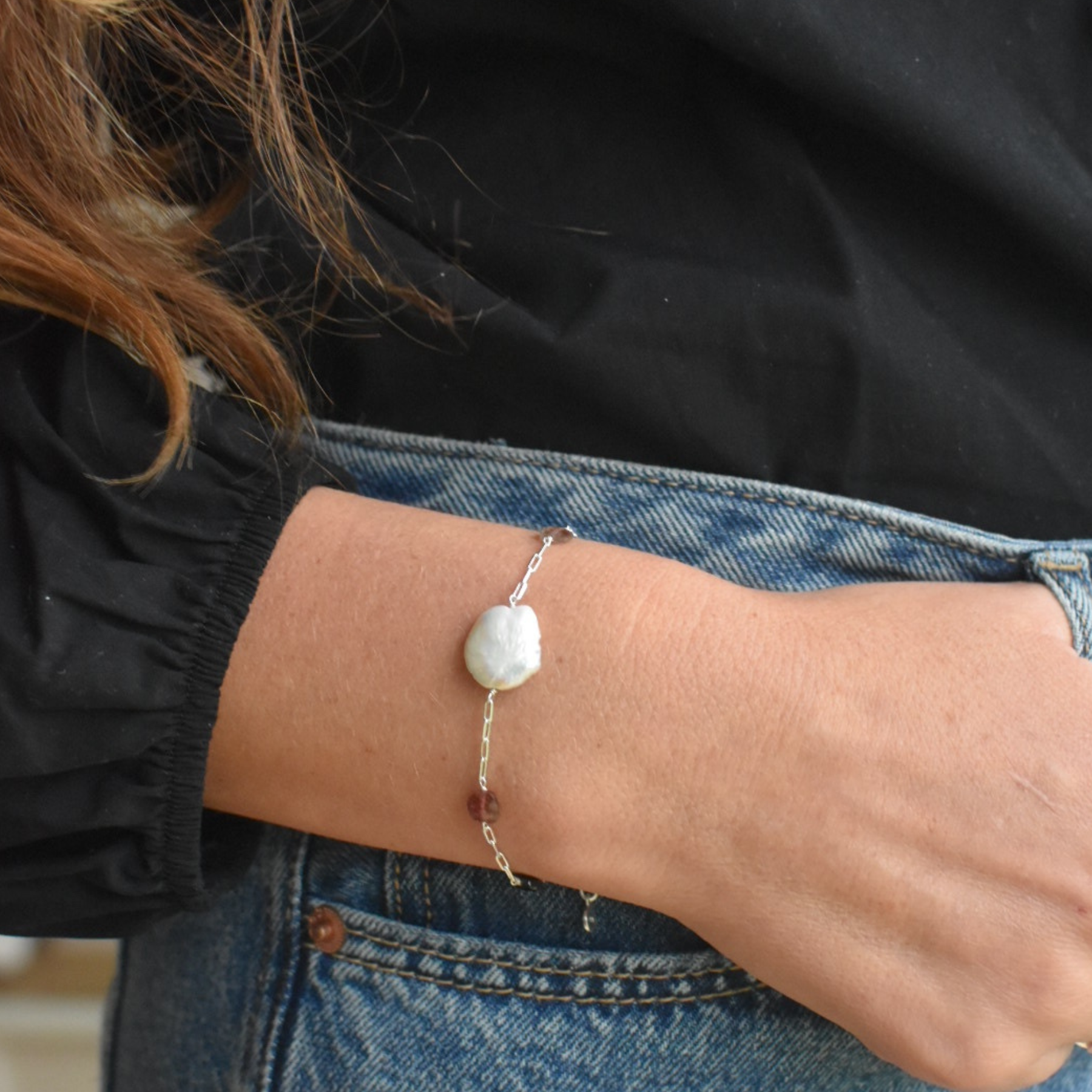 Pearl and Tourmaline Bracelet