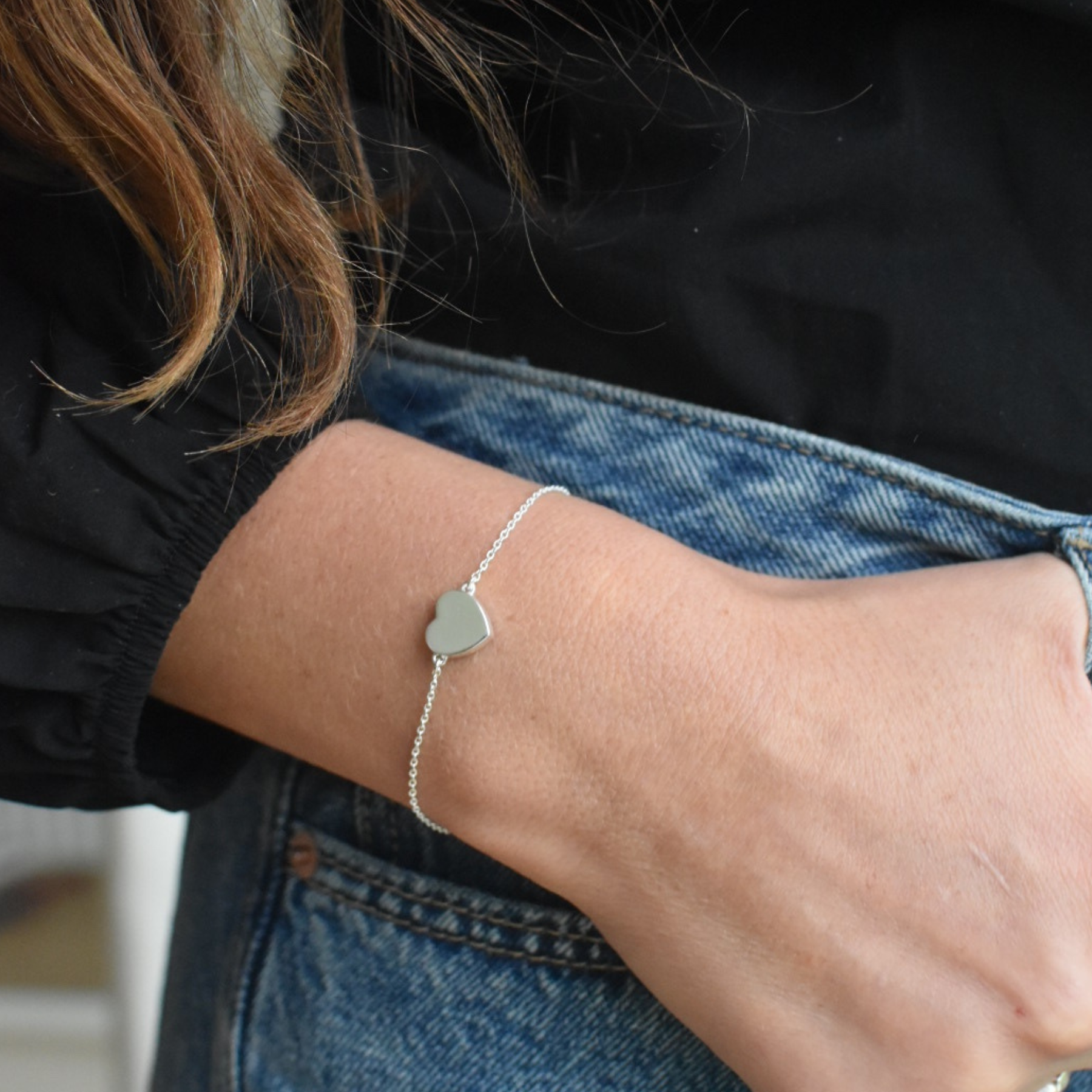 Green Onyx Heart Bracelet
