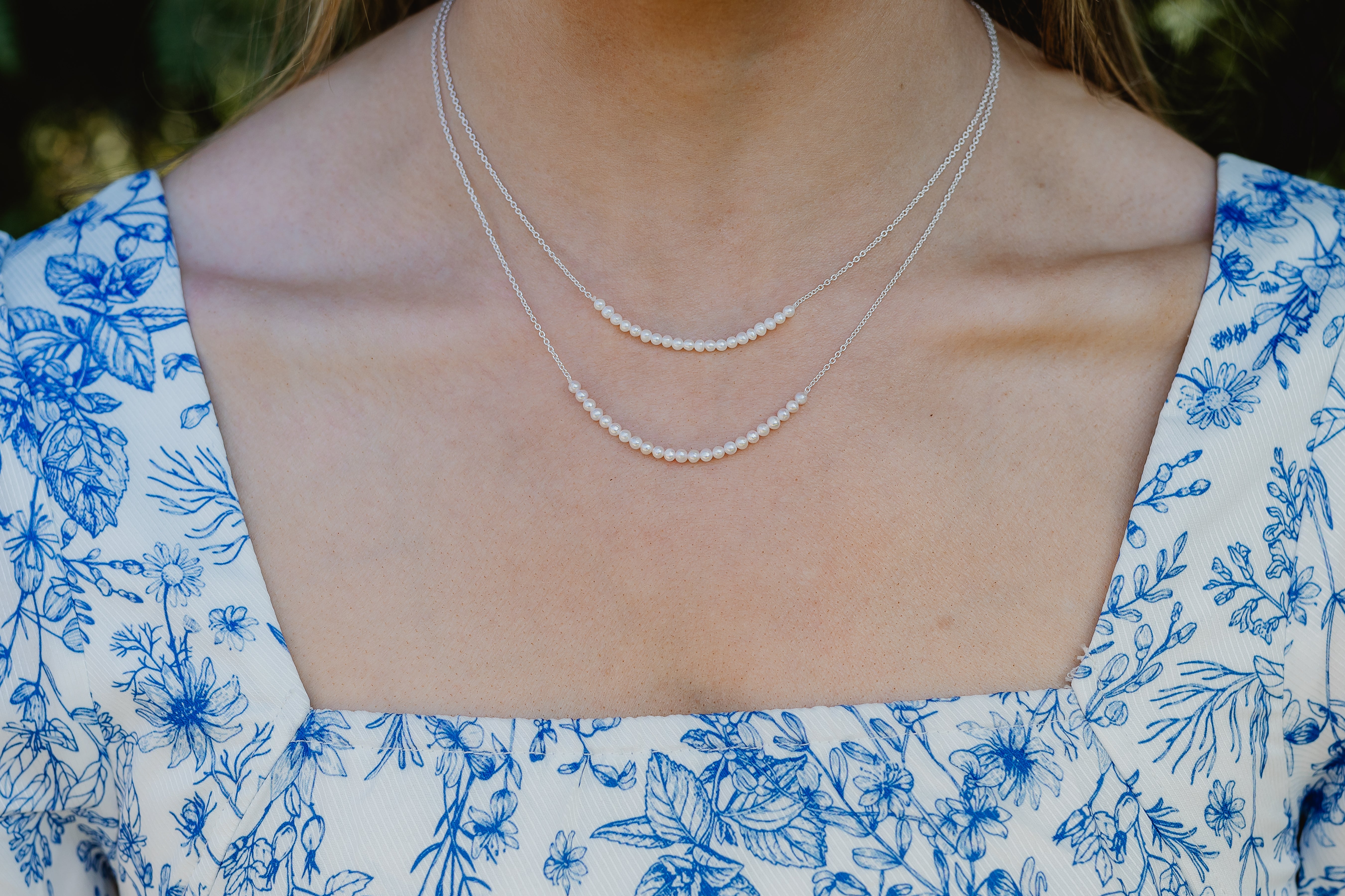 Tiny Pearl Double Necklace