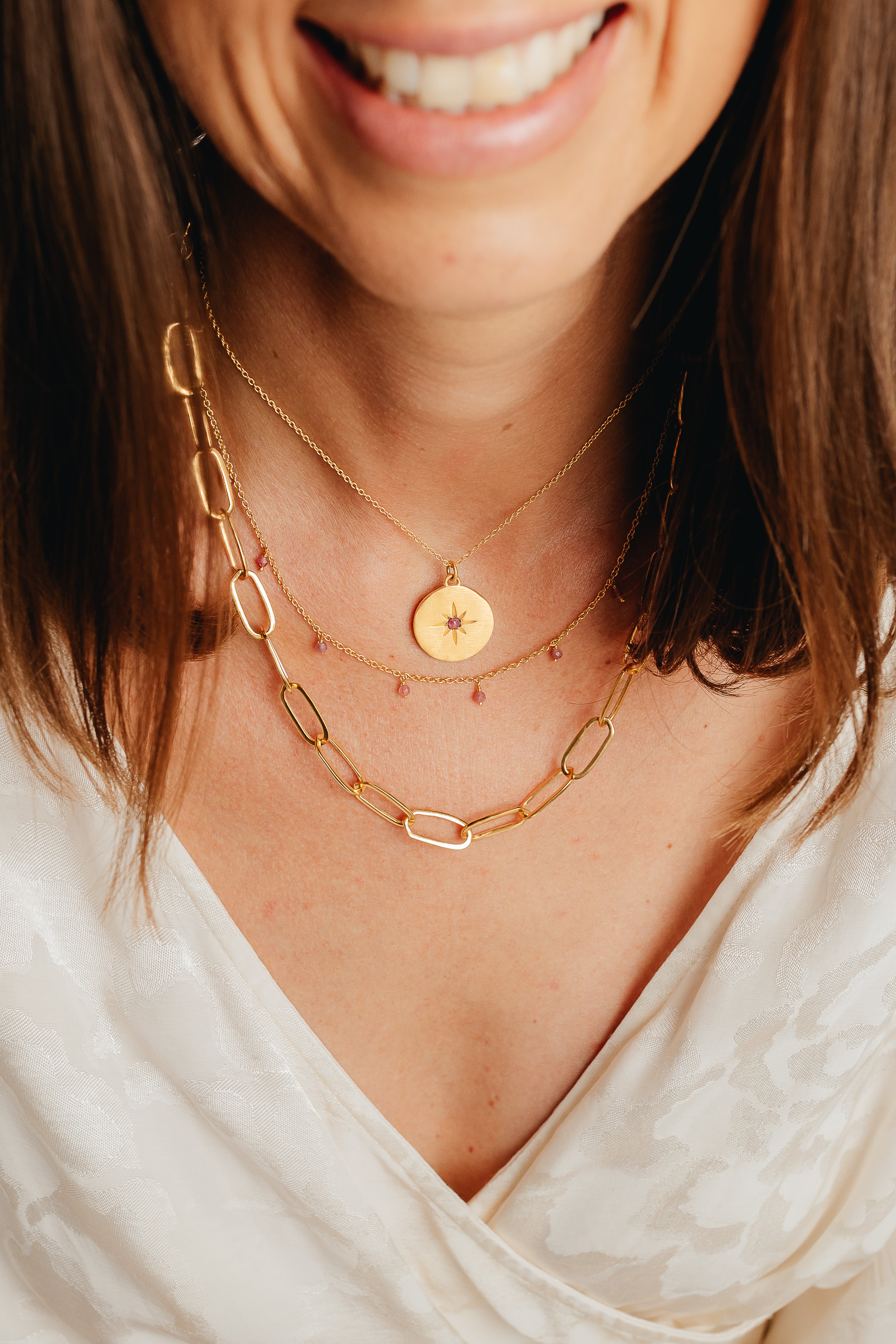 Gold boho sale necklace