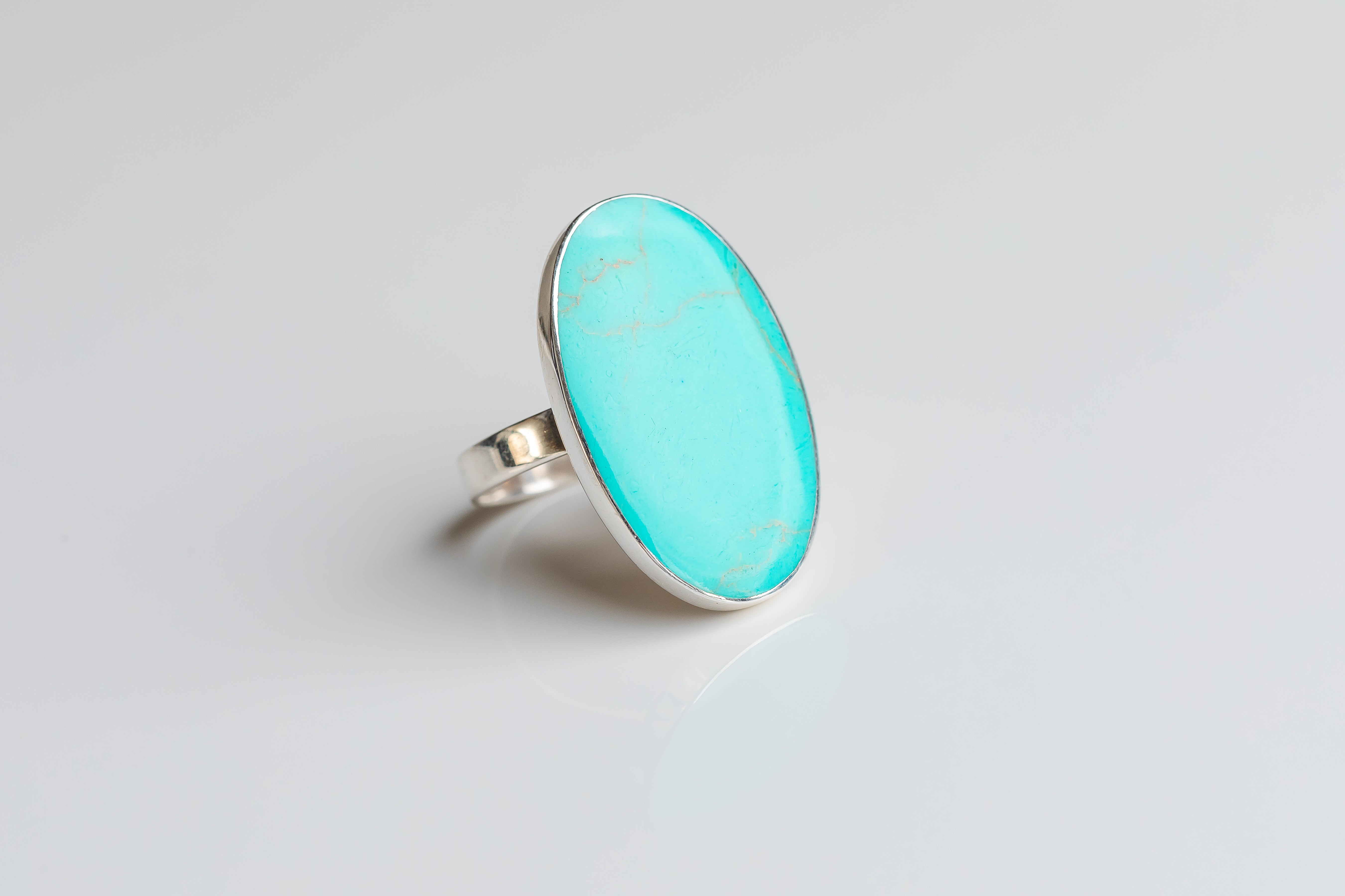 Large Turquoise Gemstone Ring